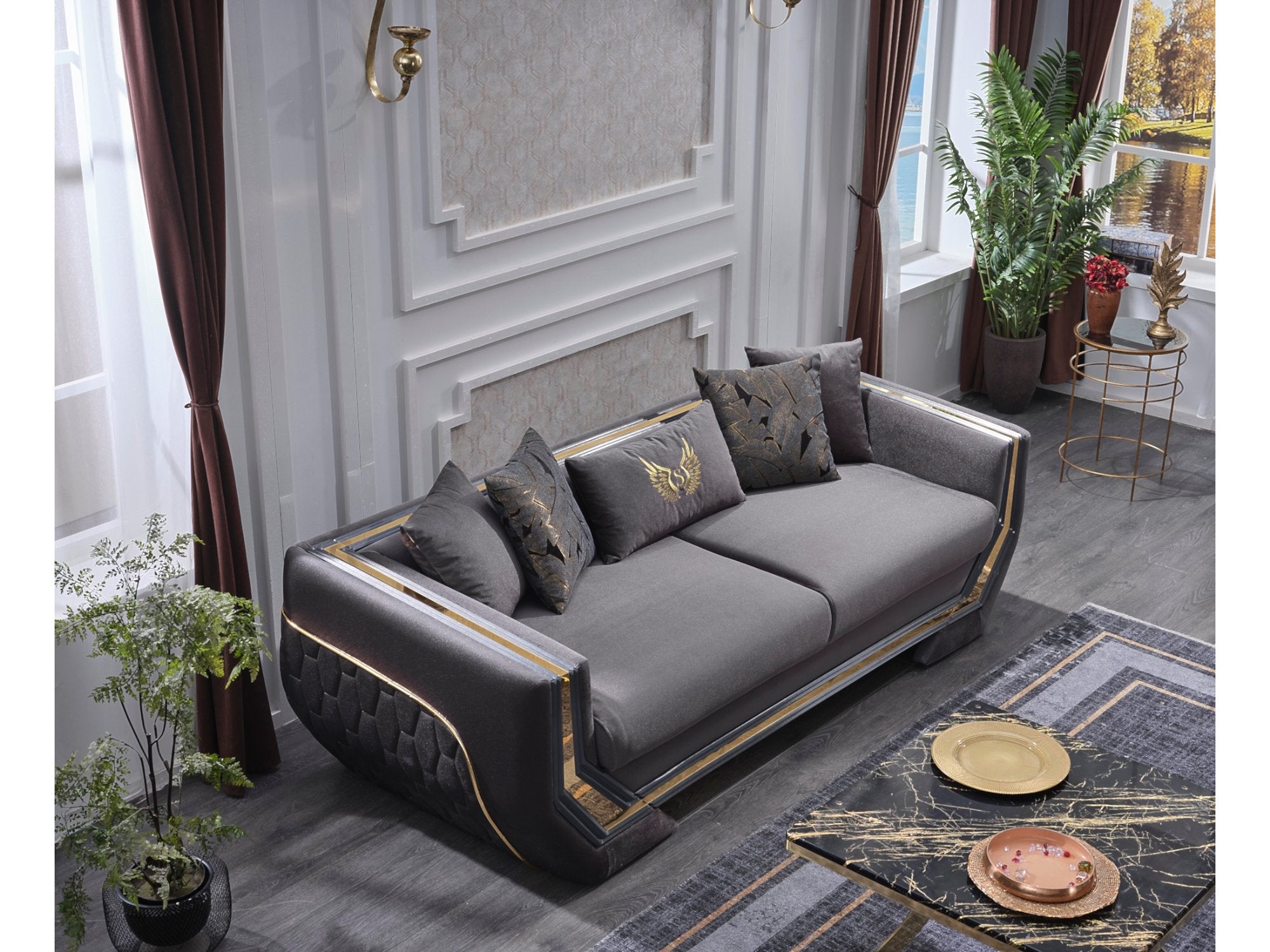 Hera Stationary Livingroom Set (2 Sofa & 2 Chair)
