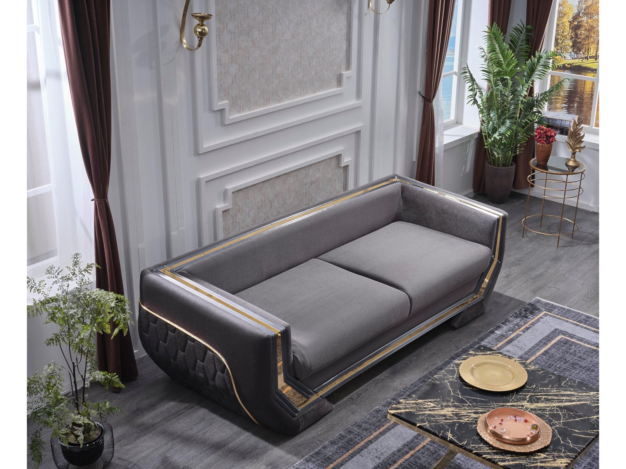 Hera Stationary Livingroom Set (2 Sofa & 2 Chair)