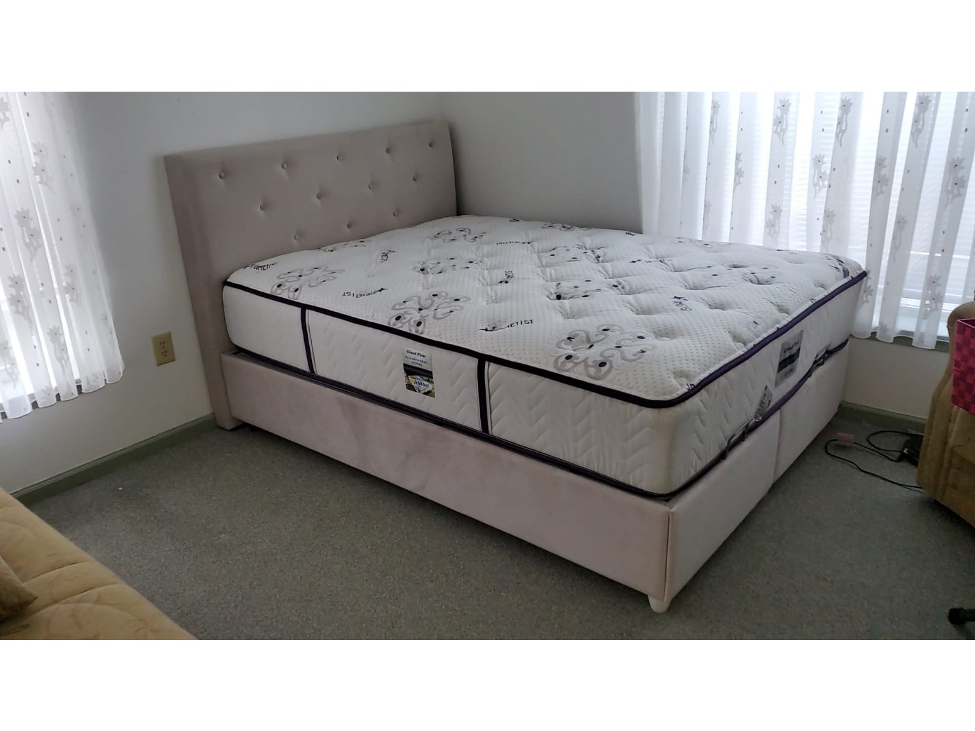 King Headboard Cool Cream