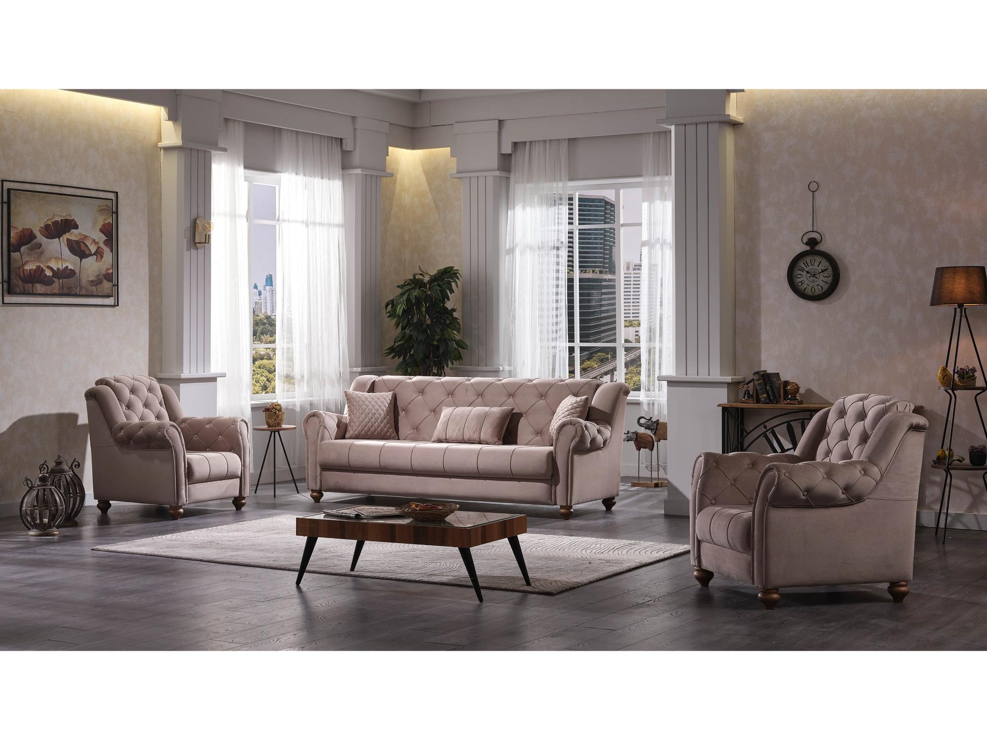 Meva Convertible Livingroom Set (2 Sofa & 2 Chair)