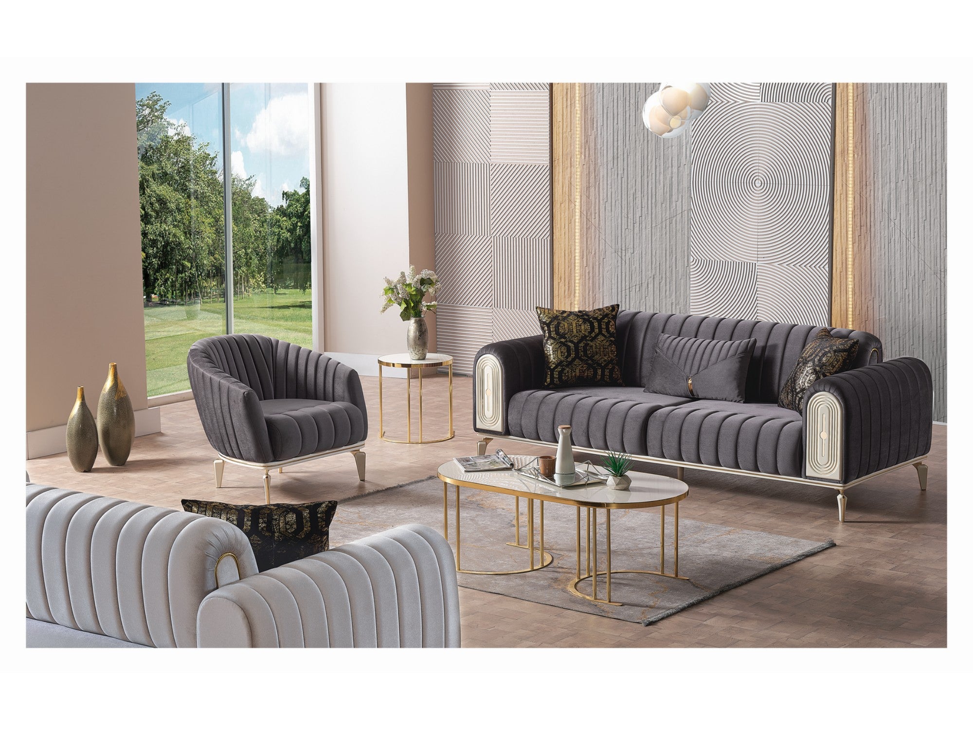 Miray Convertible Livingroom Set (2 Sofa & 2 Chair)