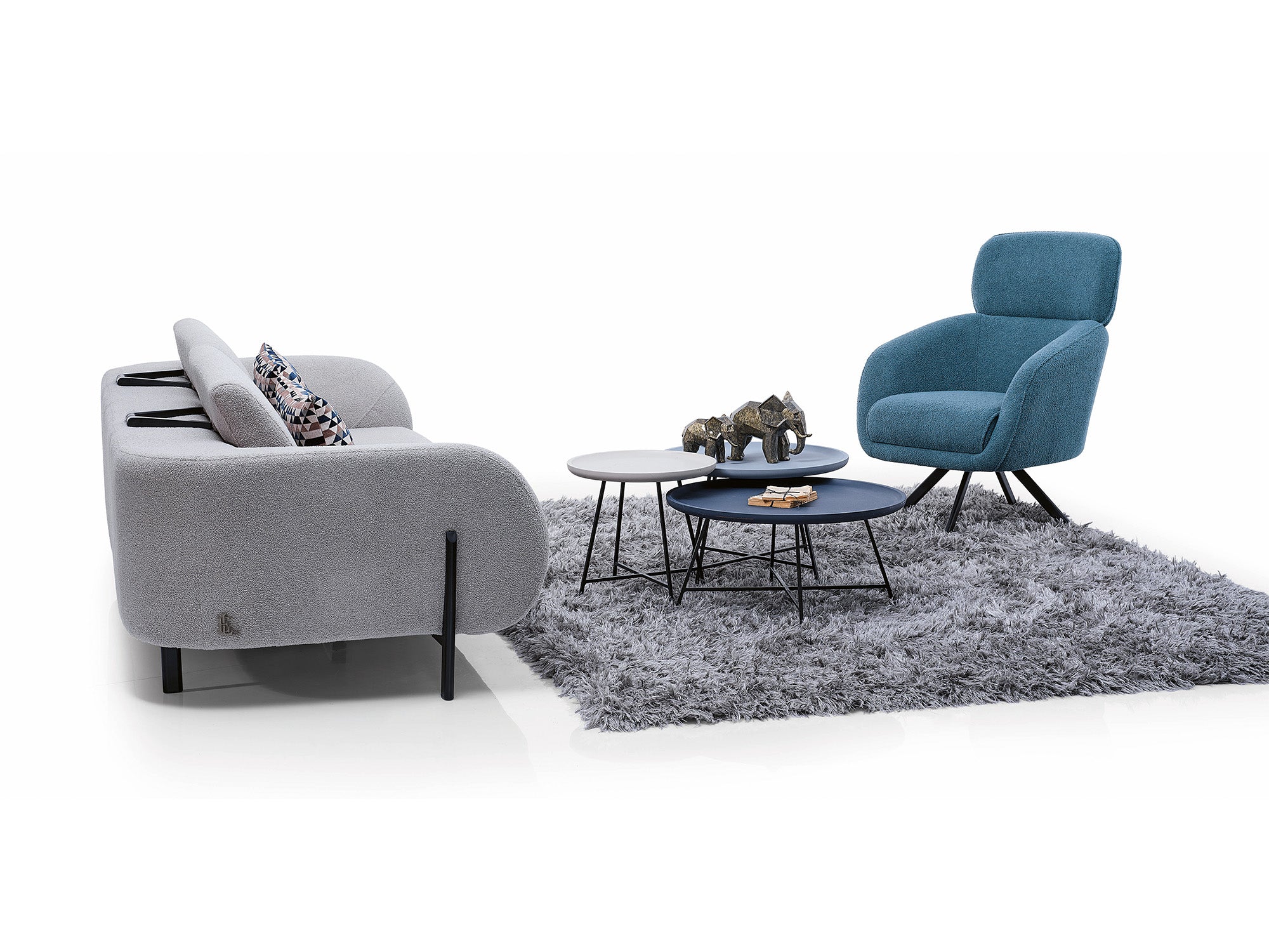 Moon Convertible Livingroom Set (2 Sofa & 2 Chair)