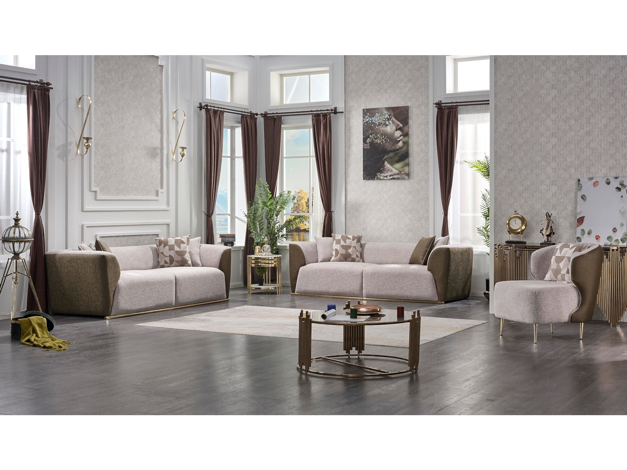 Motto Stationary Livingroom Set (2 Sofa & 2 Chair)