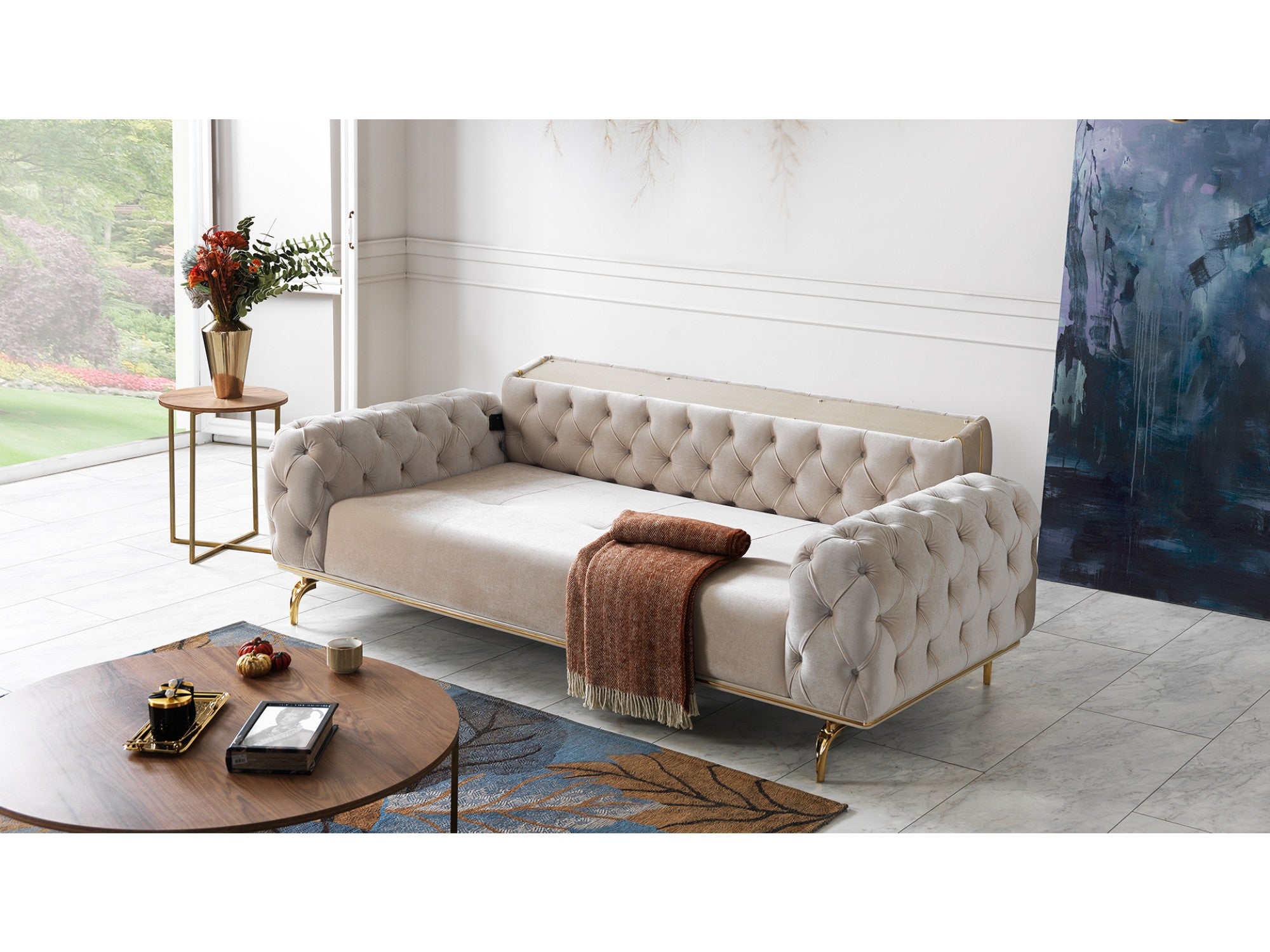 New Bianco Convertible Livingroom Set (2 Sofa & 2 Chair)