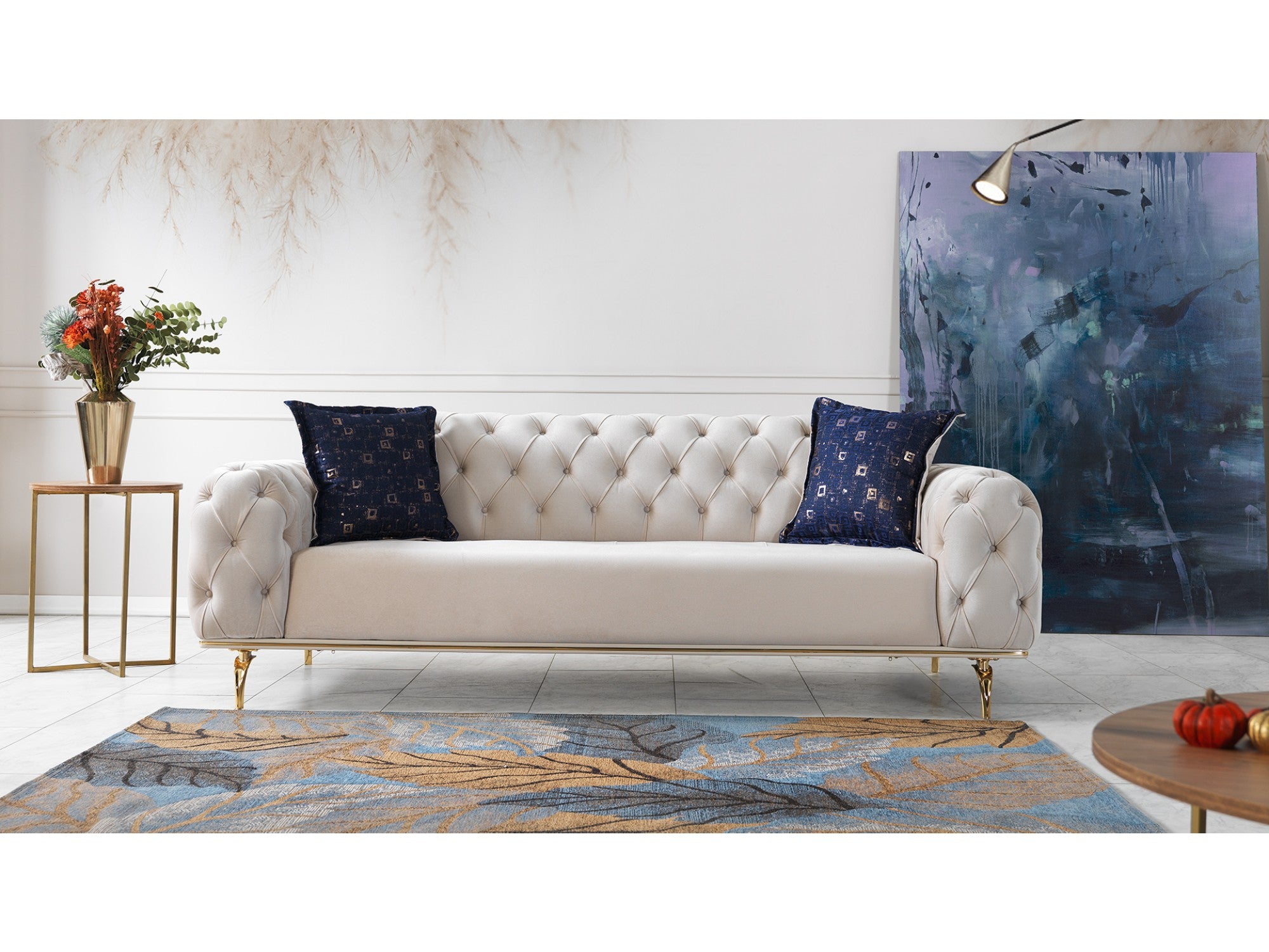 New Bianco Convertible Livingroom Set (2 Sofa & 2 Chair)