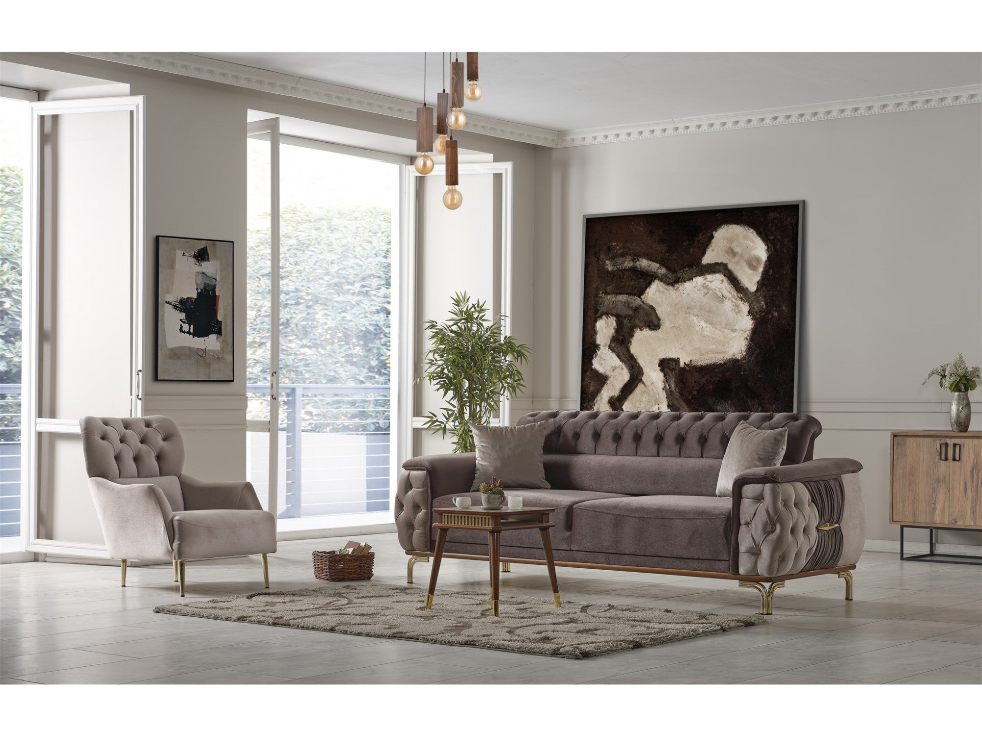 New York Convertible Livingroom Set (2 Sofa & 2 Chair)