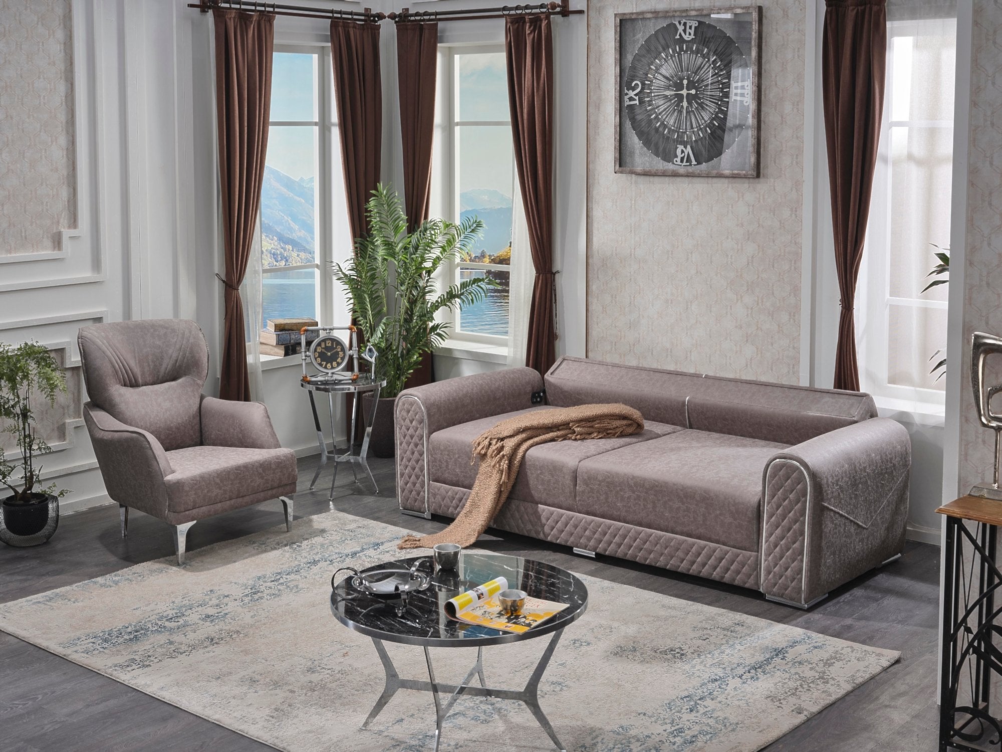 Parma Convertible Livingroom Set (2 Sofa & 2 Chair)