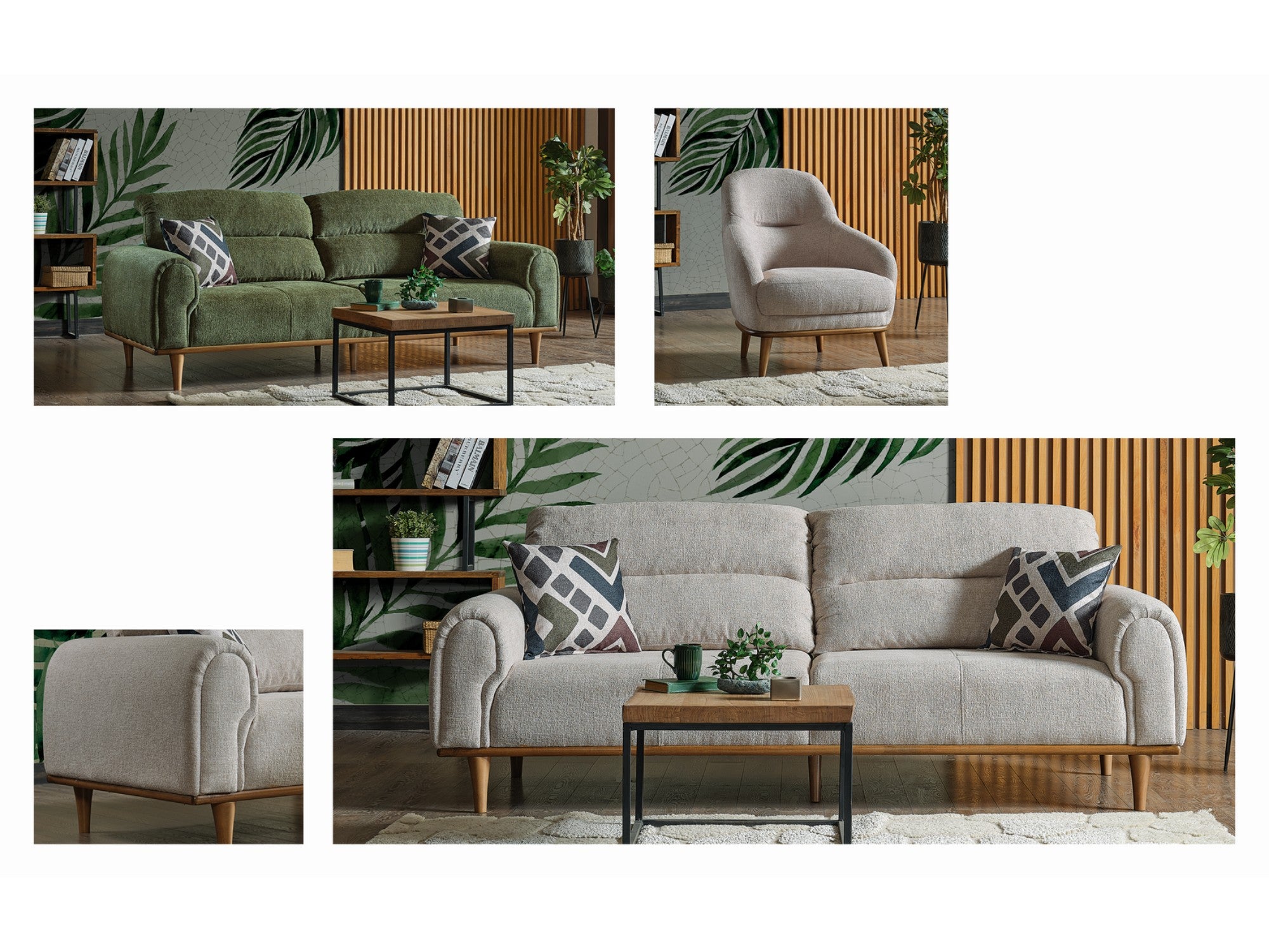 Patara Convertible Livingroom Set (2 Sofa & 2 Chair)
