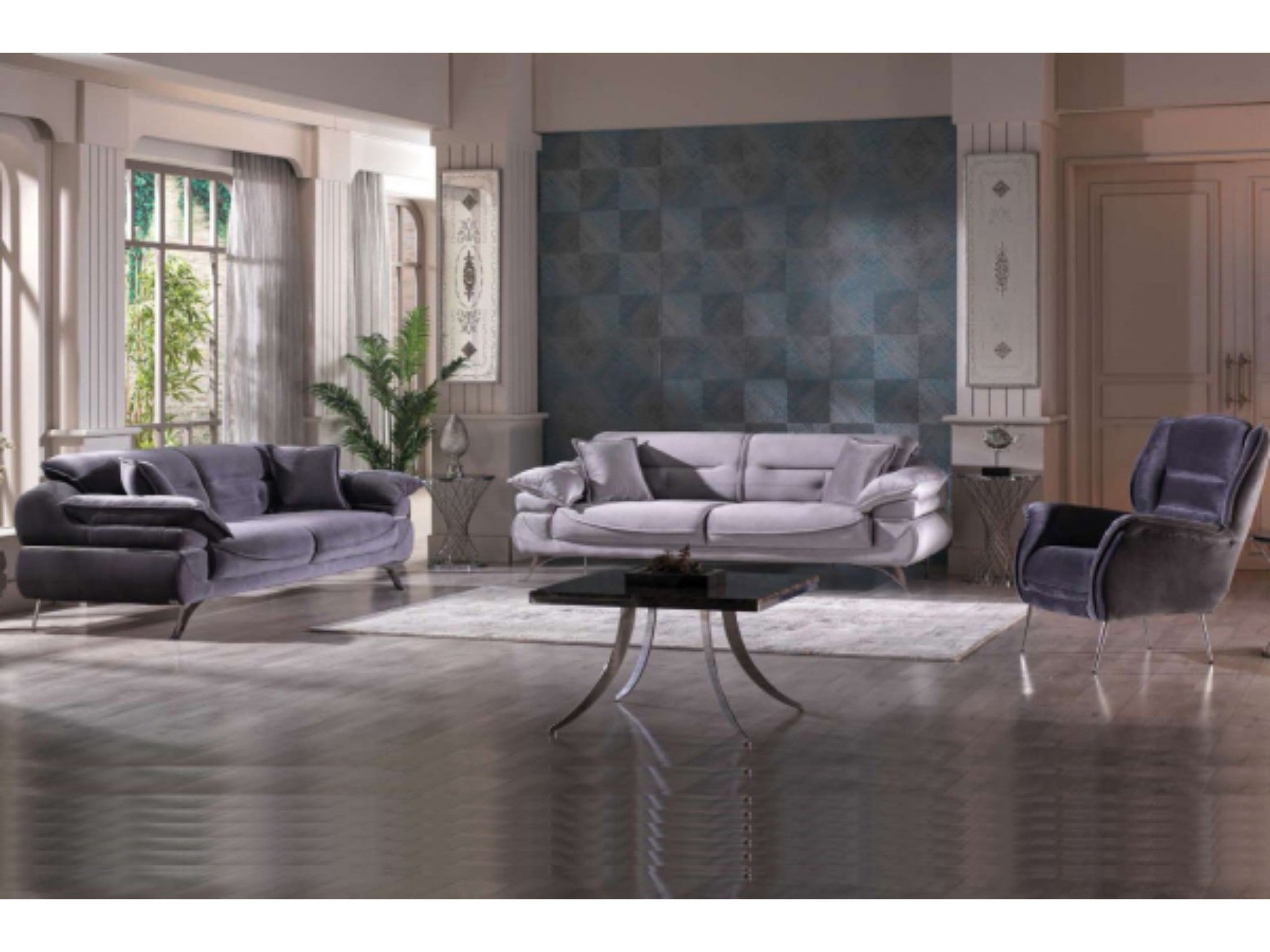 Prag Stationary Livingroom Set (2 Sofa & 2 Chair)