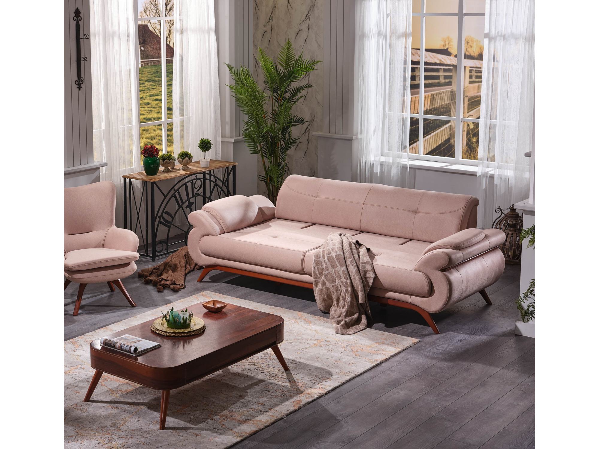 Rocco Convertible Livingroom Set (2 Sofa & 2 Chair)