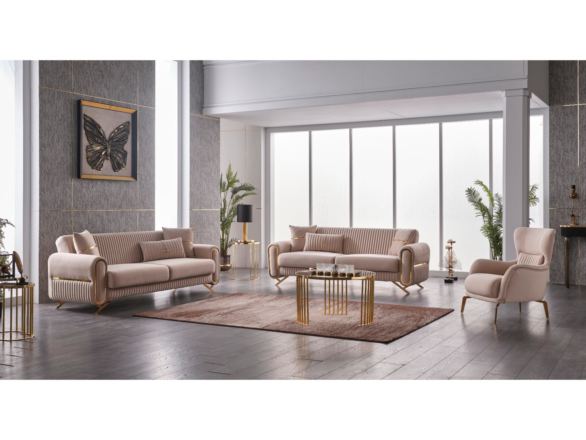 Royal Convertible Sofa Beige