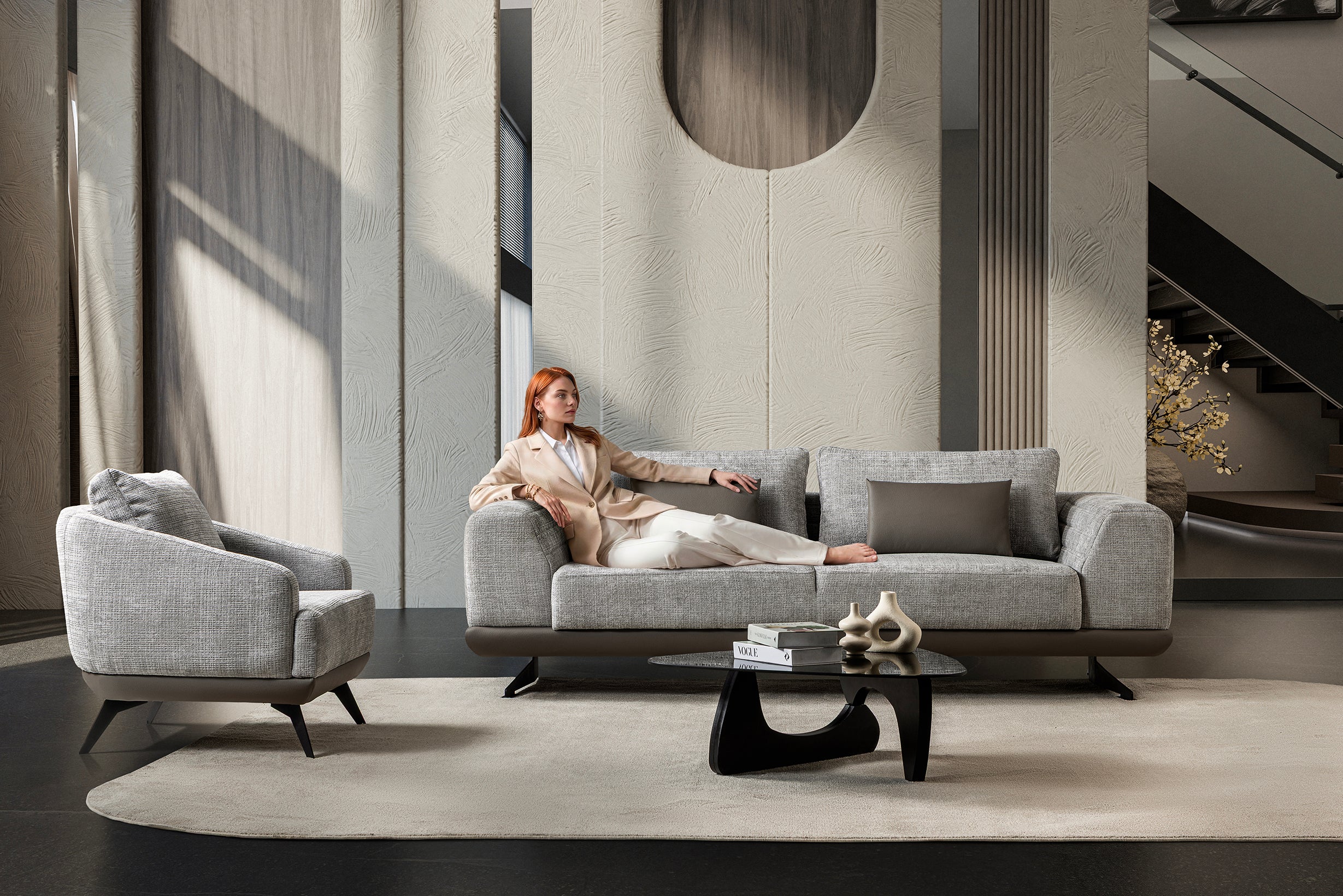 Milano 3-pieces (Sofa & Loveseat & Chair) Livingroom Set