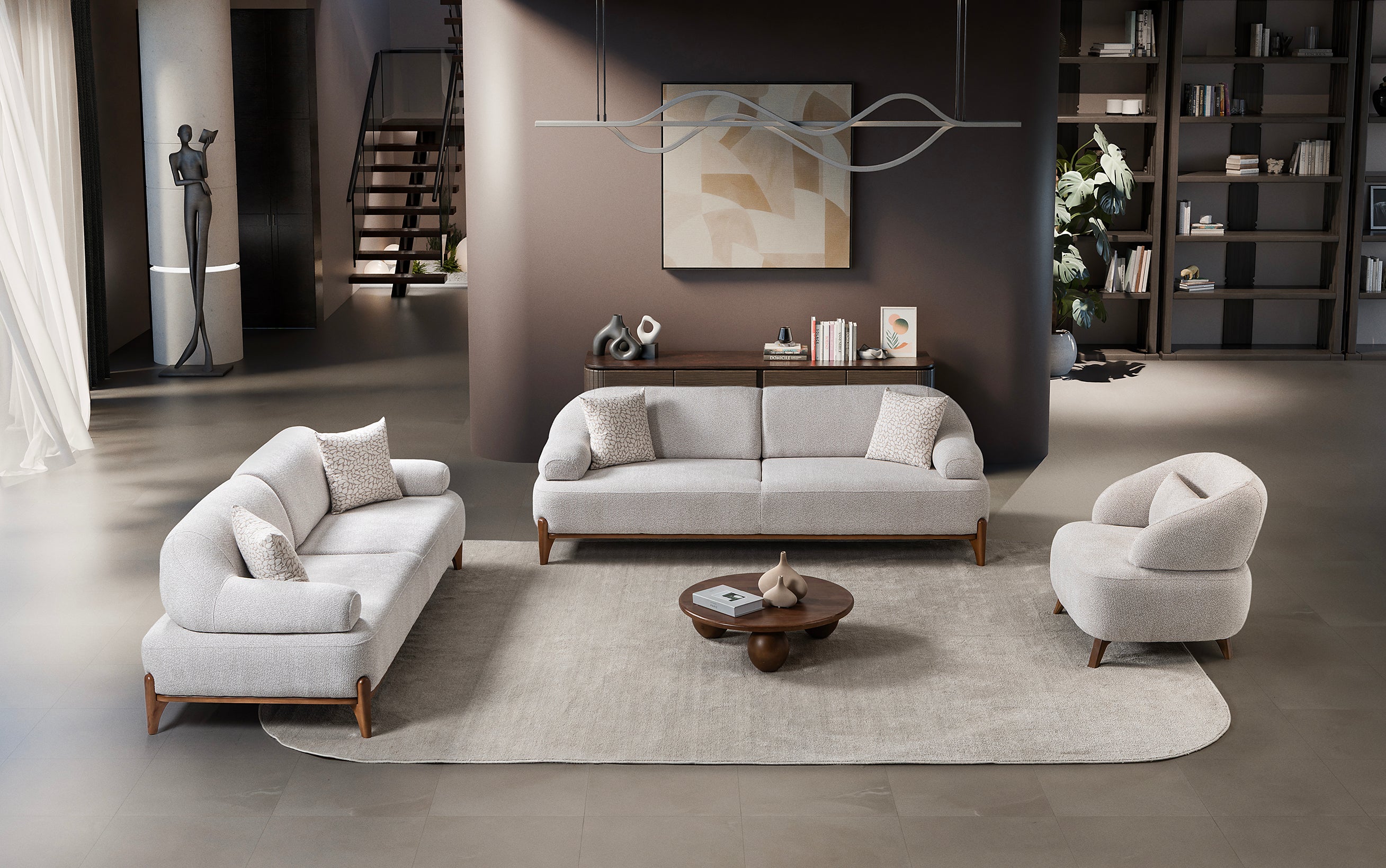 Pablo 3-pieces (Sofa & Loveseat & Chair) Livingroom Set