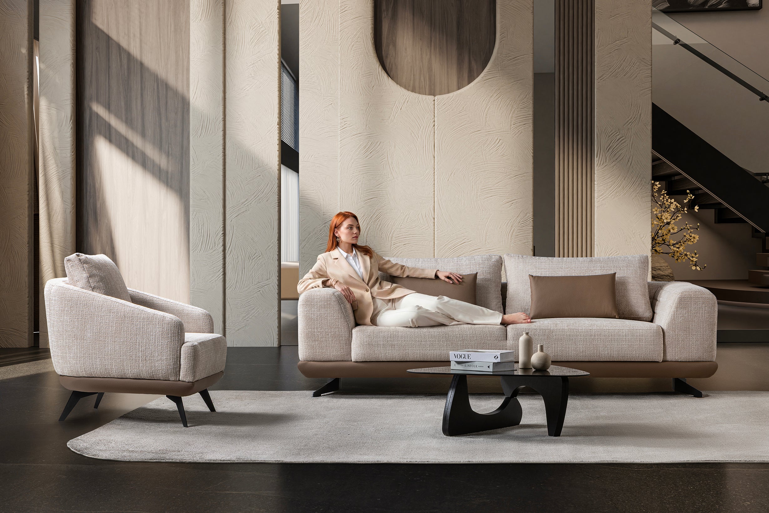 Milano 3-pieces (Sofa & Loveseat & Chair) Livingroom Set