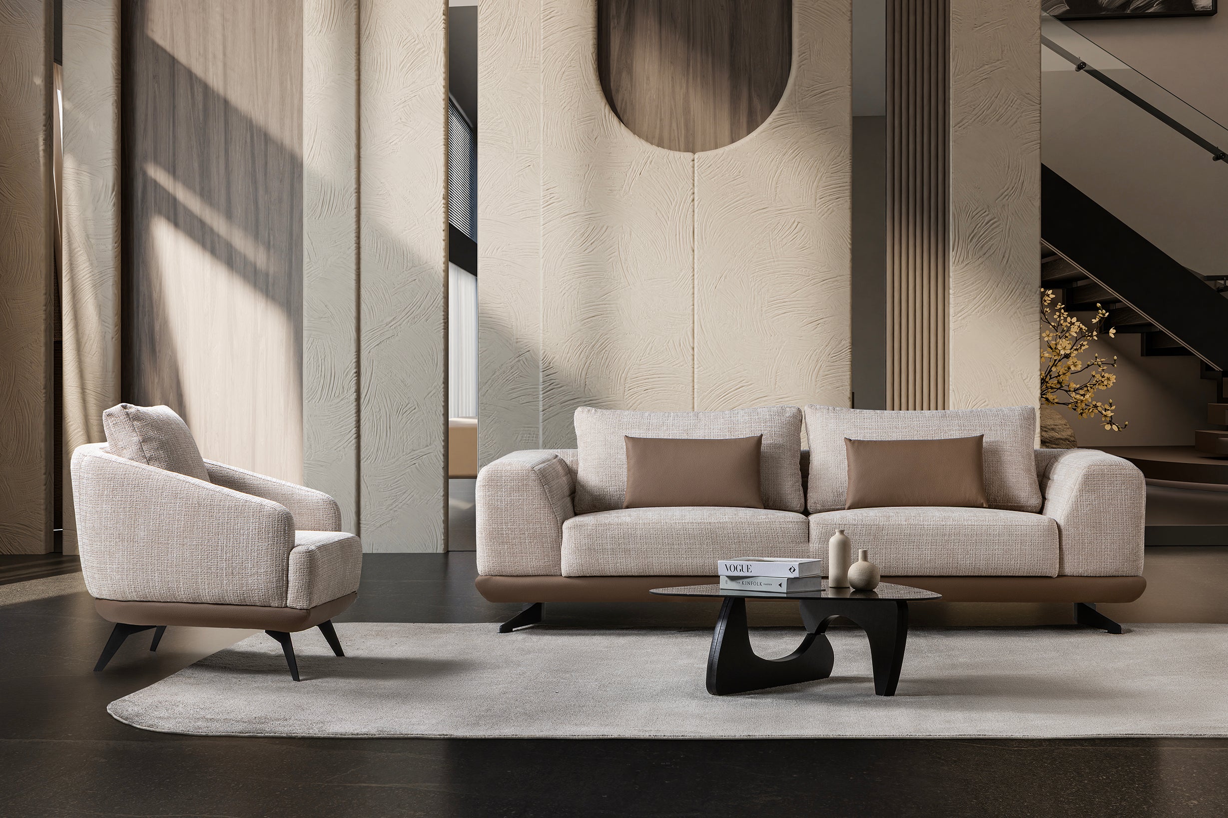 Milano 3-pieces (Sofa & Loveseat & Chair) Livingroom Set