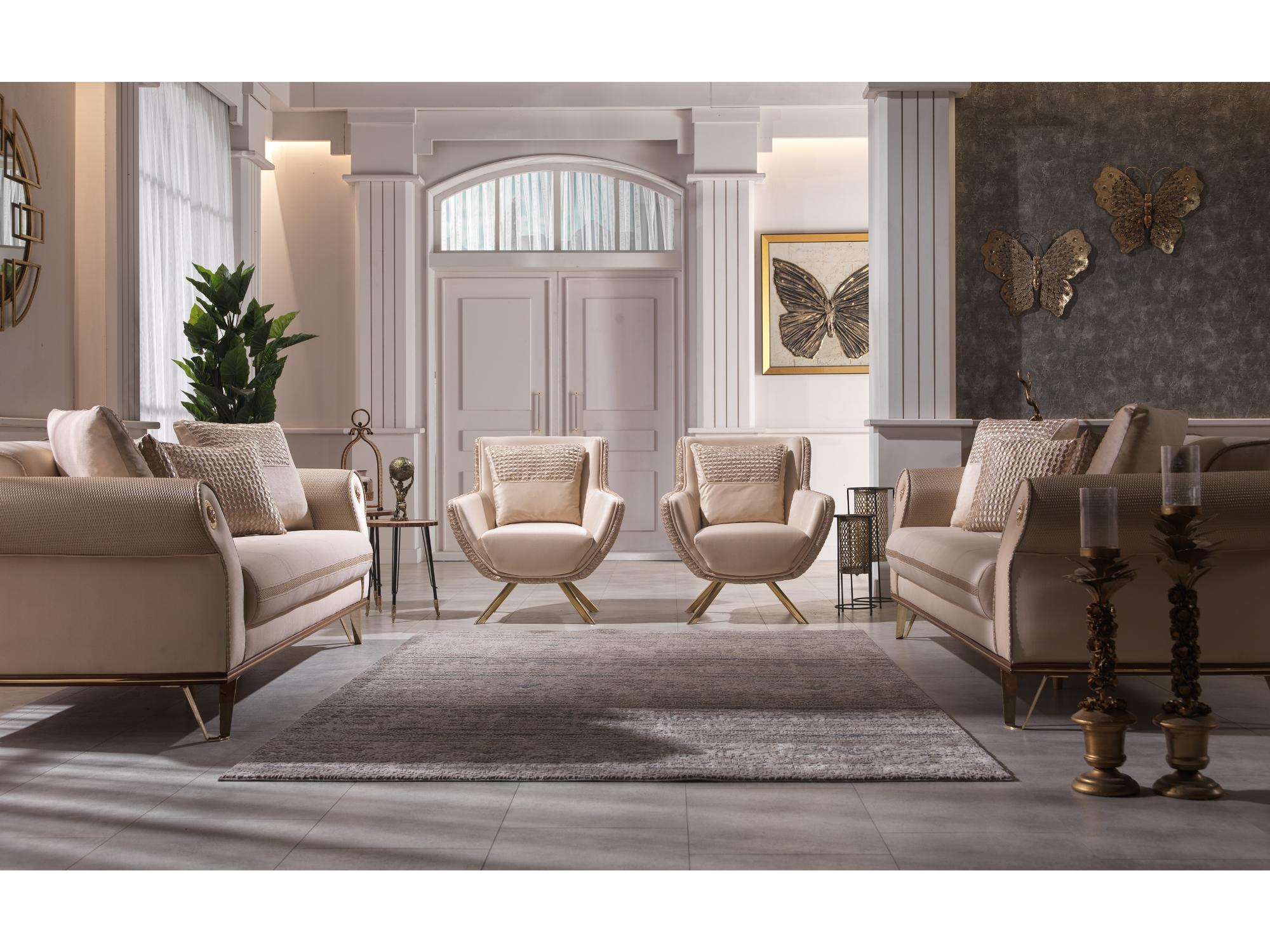 Safir Convertible Livingroom Set (2 Sofa & 2 Chair)