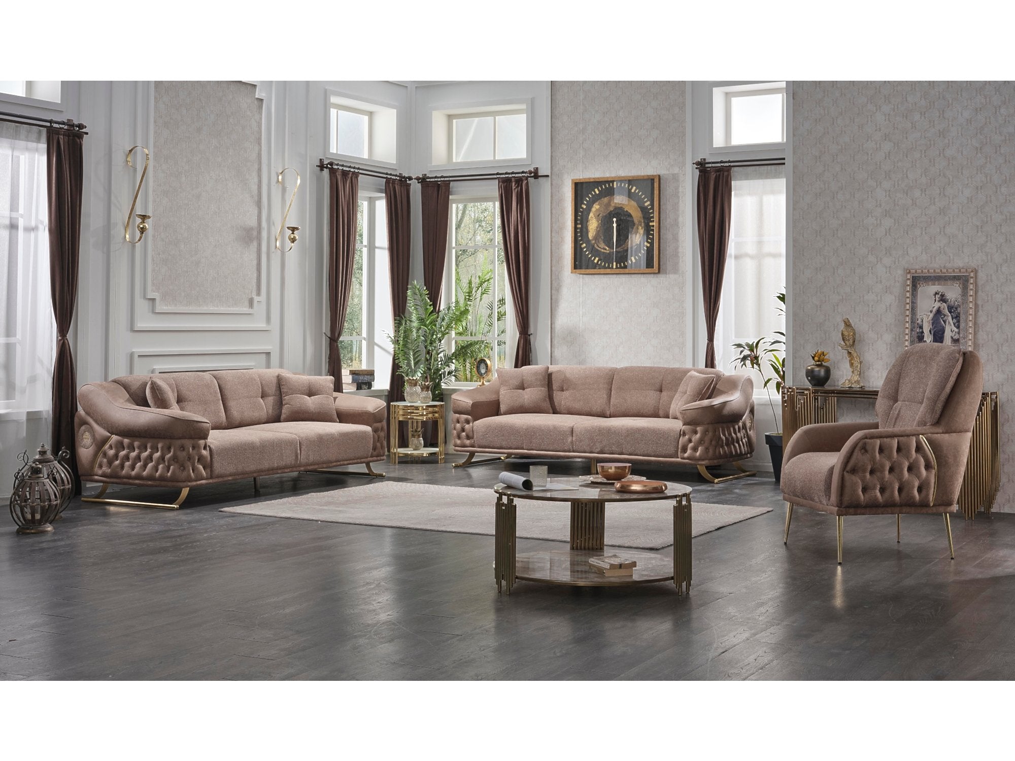 Saiss Convertible Livingroom Set (2 Sofa & 2 Chair)