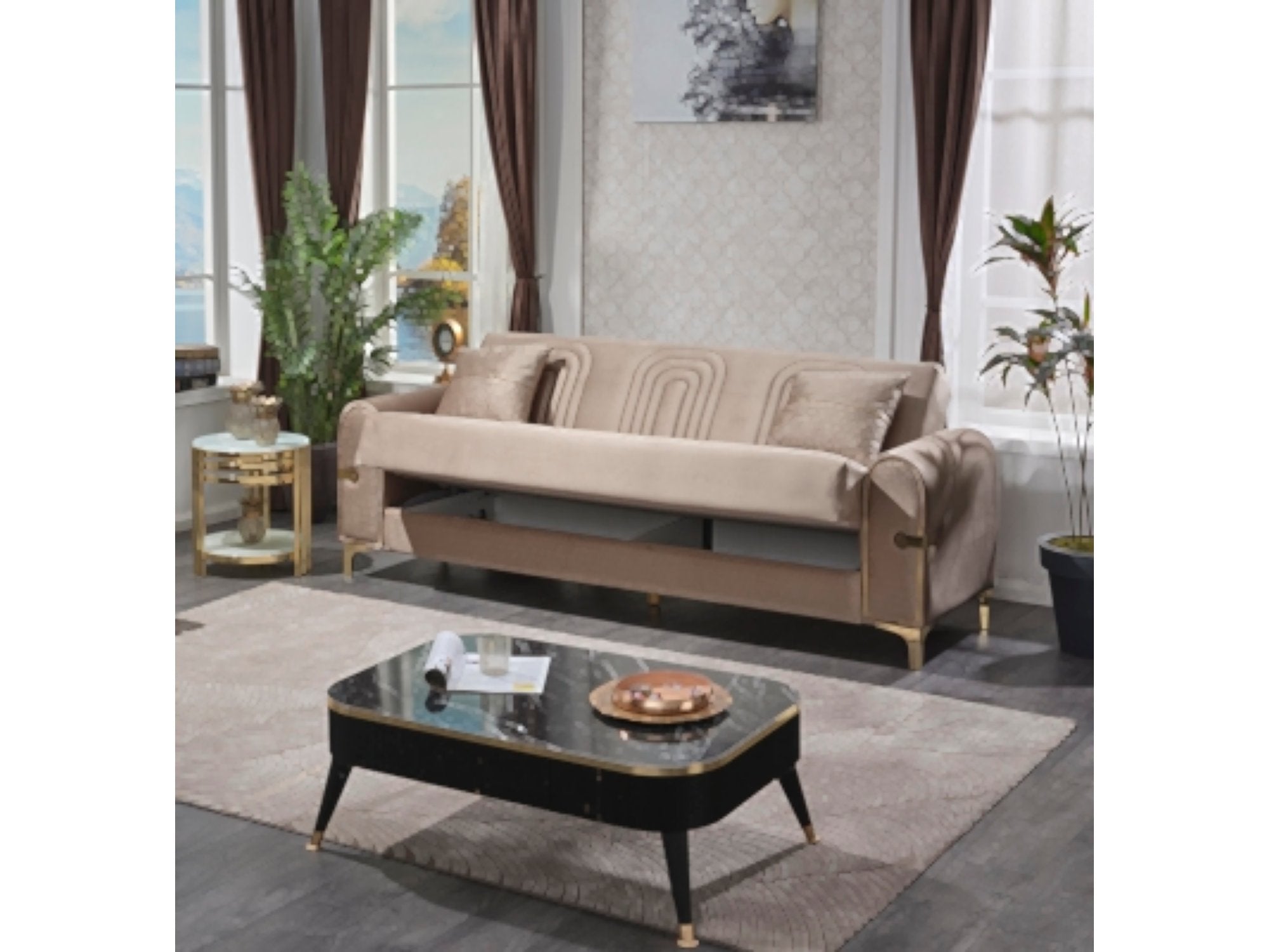 Siderno Convertible Livingroom Set (2 Sofa & 2 Chair)