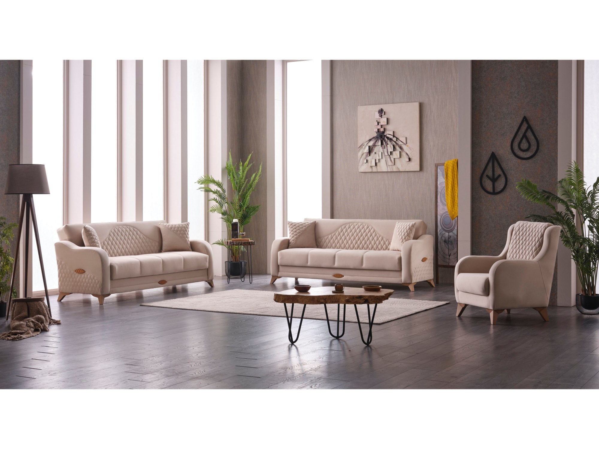Smart Convertible Livingroom Set (2 Sofa & 2 Chair)