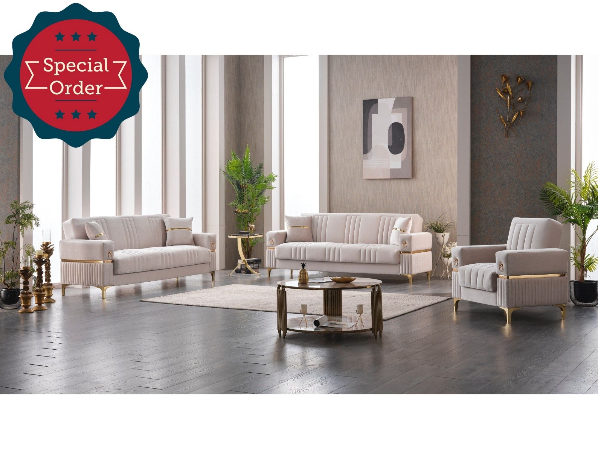 Tilda Convertible Livingroom Set (2 Sofa & 2 Chair)
