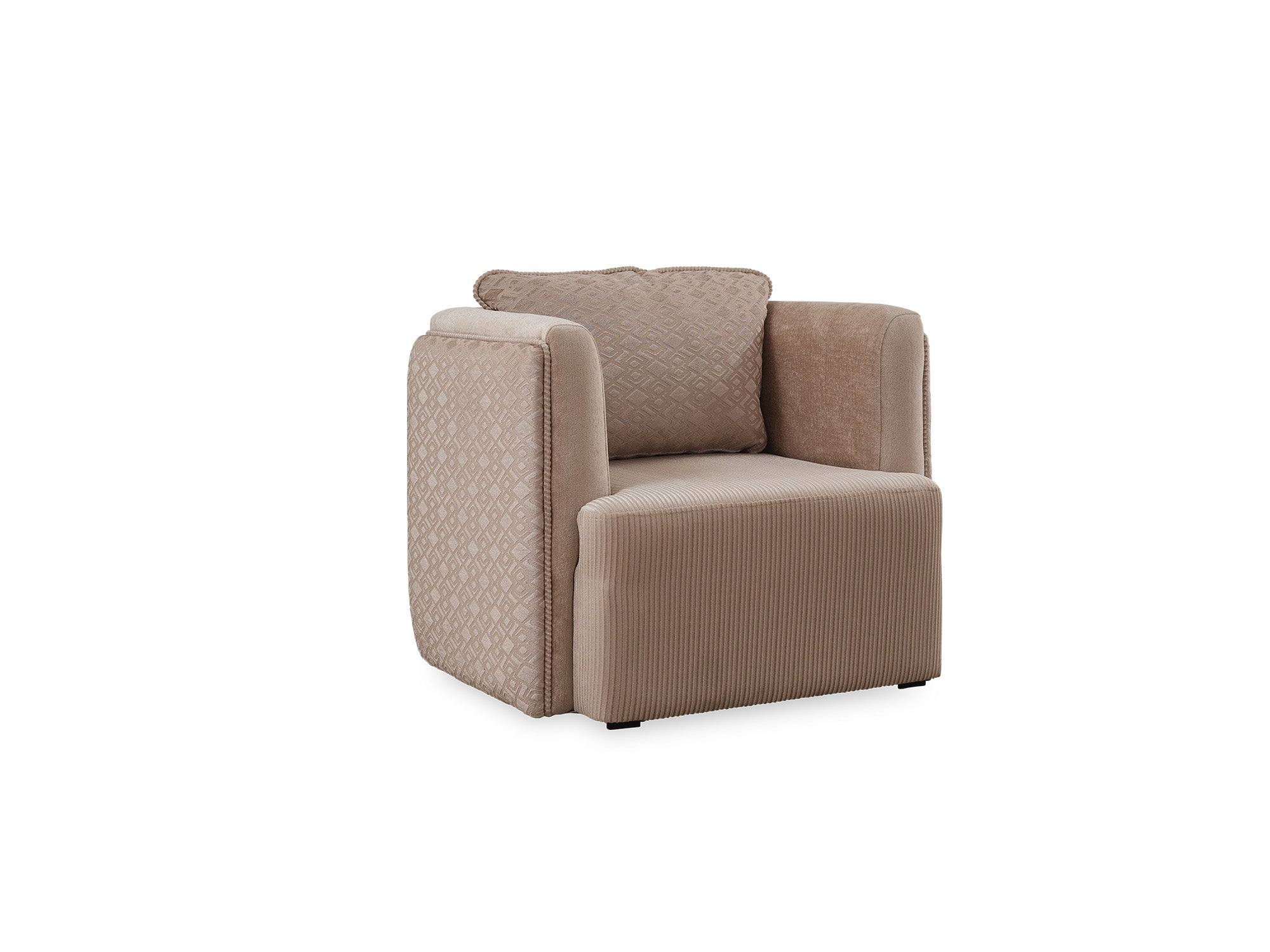Valentino Stationary Livingroom (2 Sofa & 2 Chair) Beige