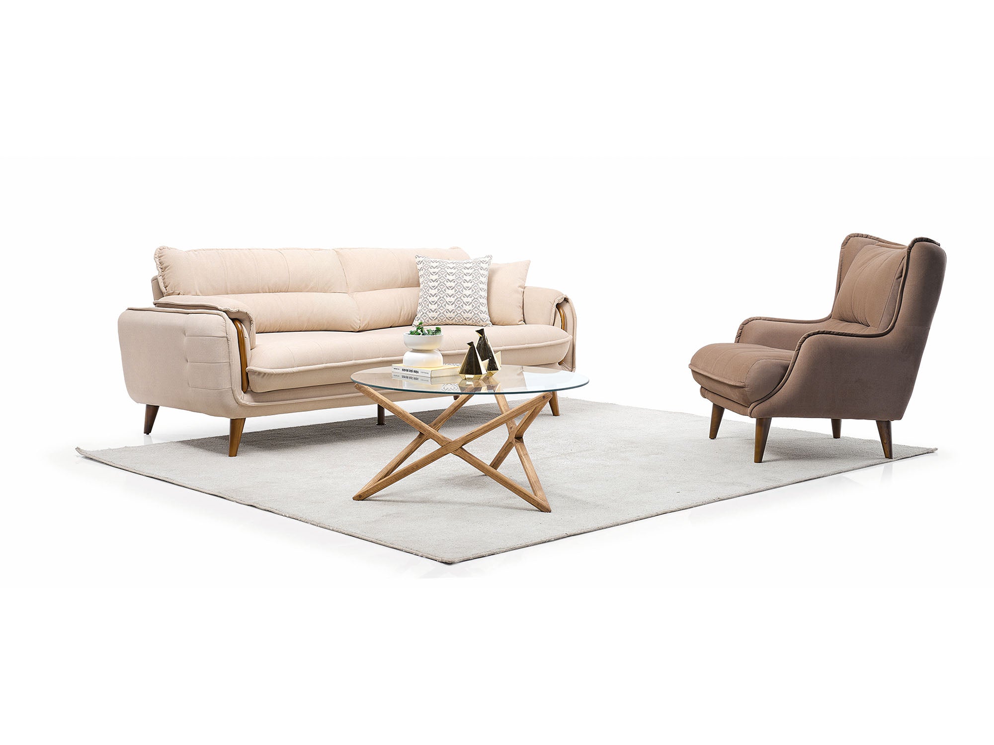 Vega Convertible Livingroom Set (2 Sofa & 2 Chair)