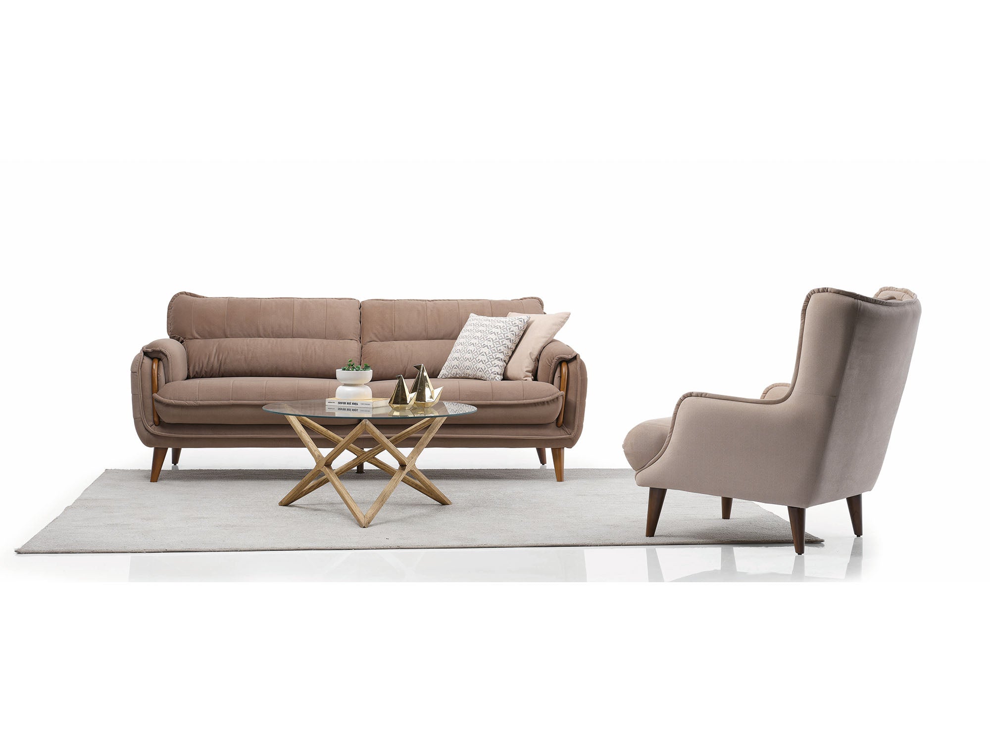 Vega Convertible Livingroom Set (2 Sofa & 2 Chair)