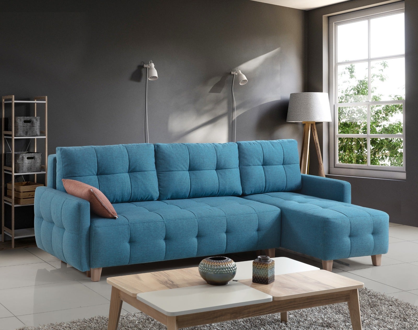 Cassa Sectional Blue