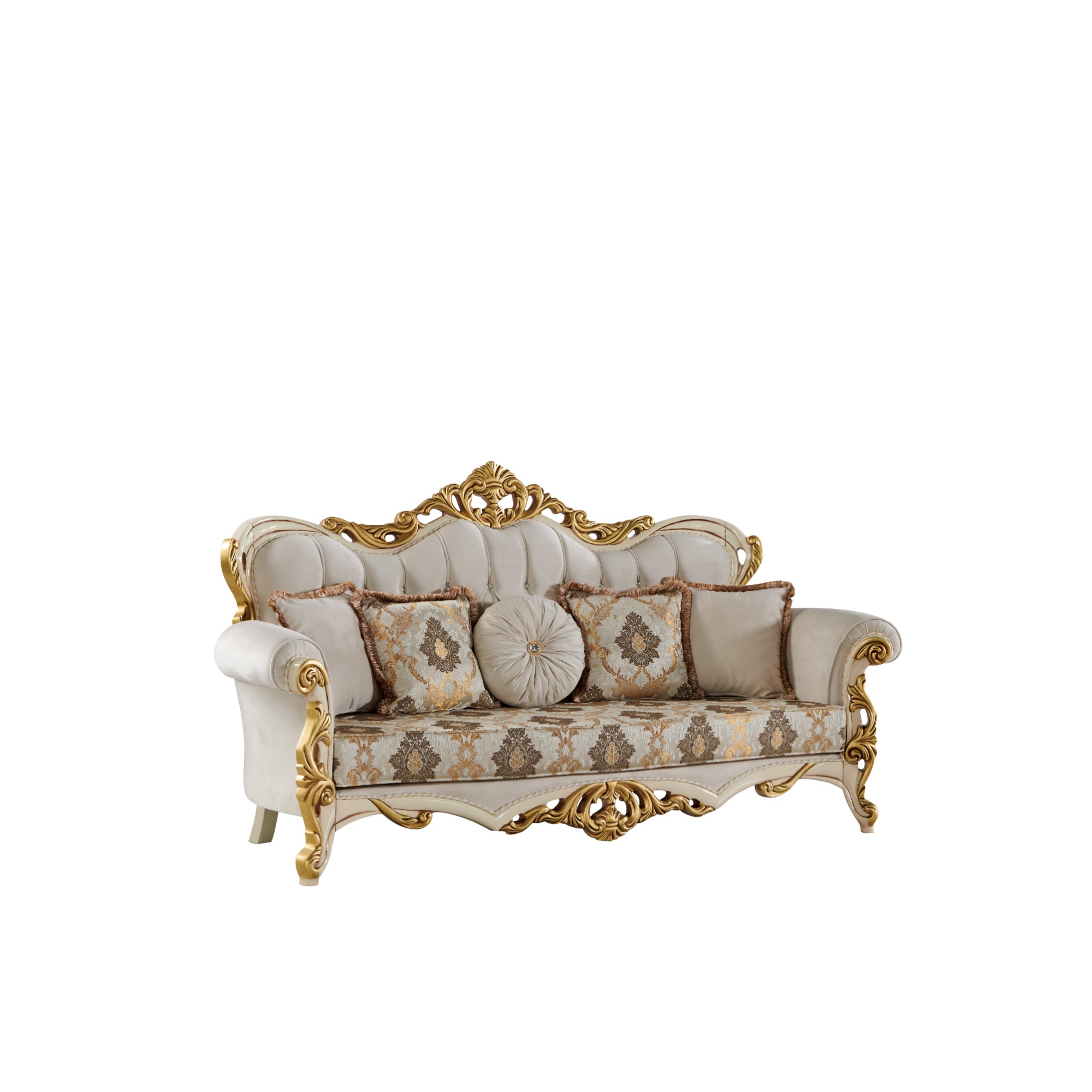 Buse Traditional Sofa Cream