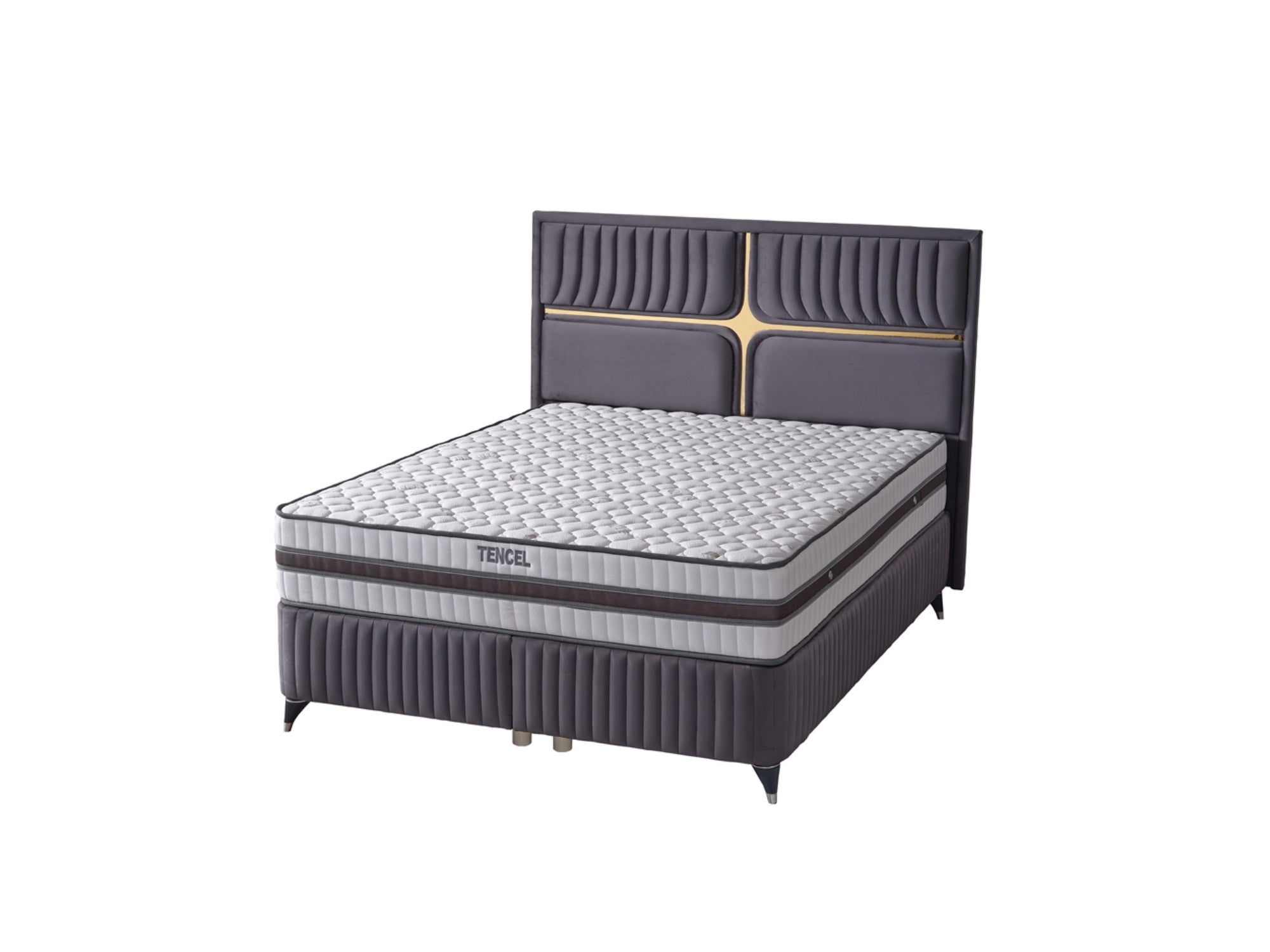 Akasya Storage Bed With Headboard Fume