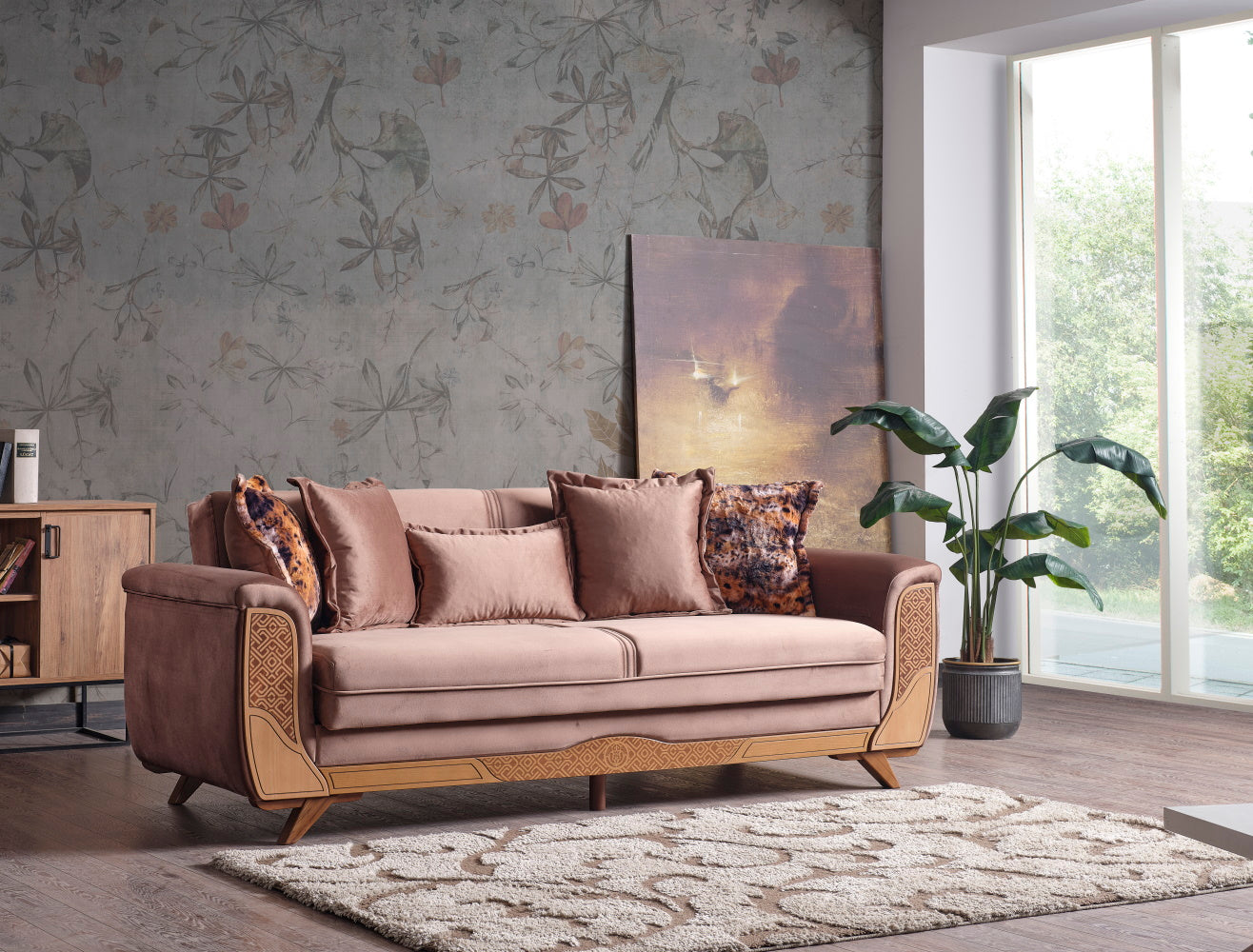 Alyans Convertible Sofa Brown