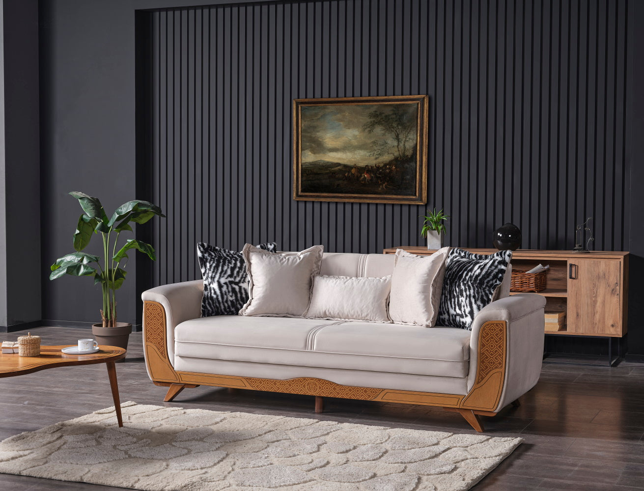 Alyans Convertible Sofa Cream