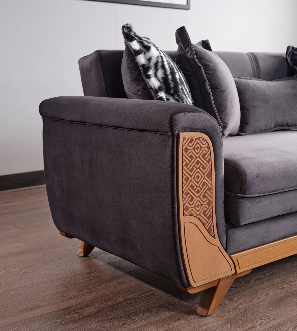 Alyans Convertible Sofa Grey