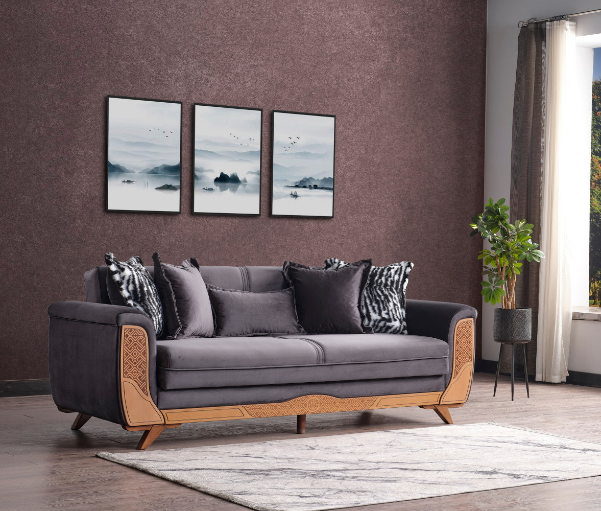 Alyans Convertible Sofa Grey