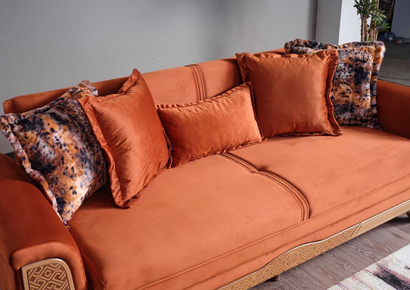 Alyans Convertible Sofa Orange
