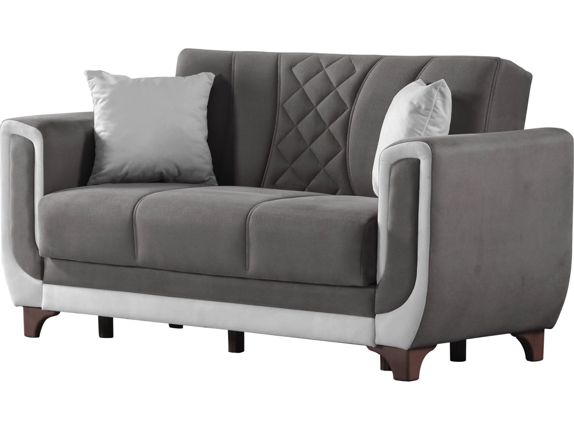 Berre Convertible Livingroom (2 Sofa & 2 Chair) Grey