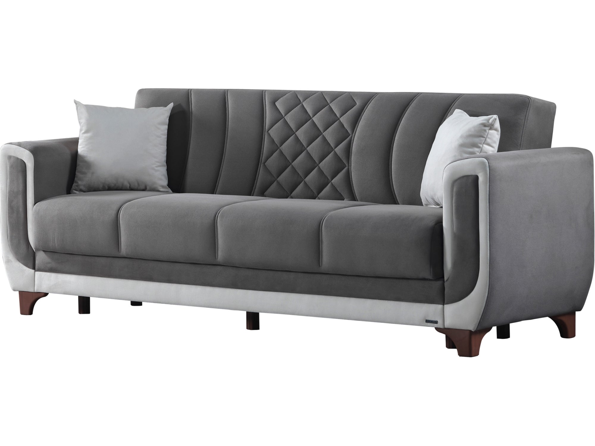 Berre Convertible Livingroom (2 Sofa & 2 Chair) Grey