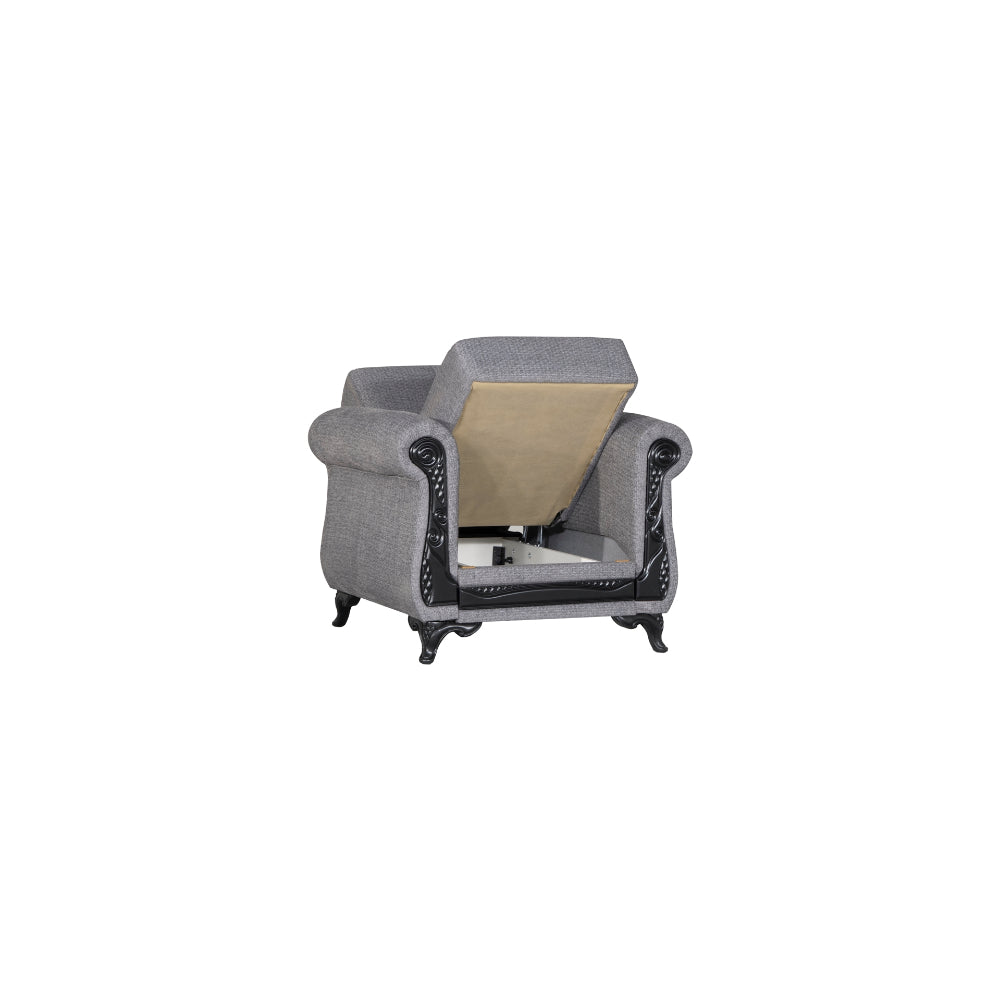 Breda Convertible Livingroom (2 Sofa & 2 Chair) Light Grey