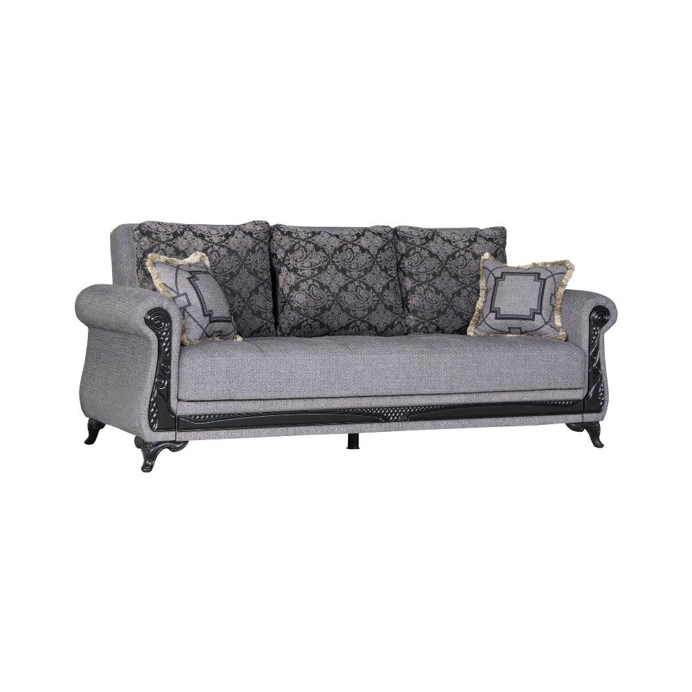 Breda Convertible Livingroom (1 Sofa & 1 Loveseat & 1 Chair) Light Grey