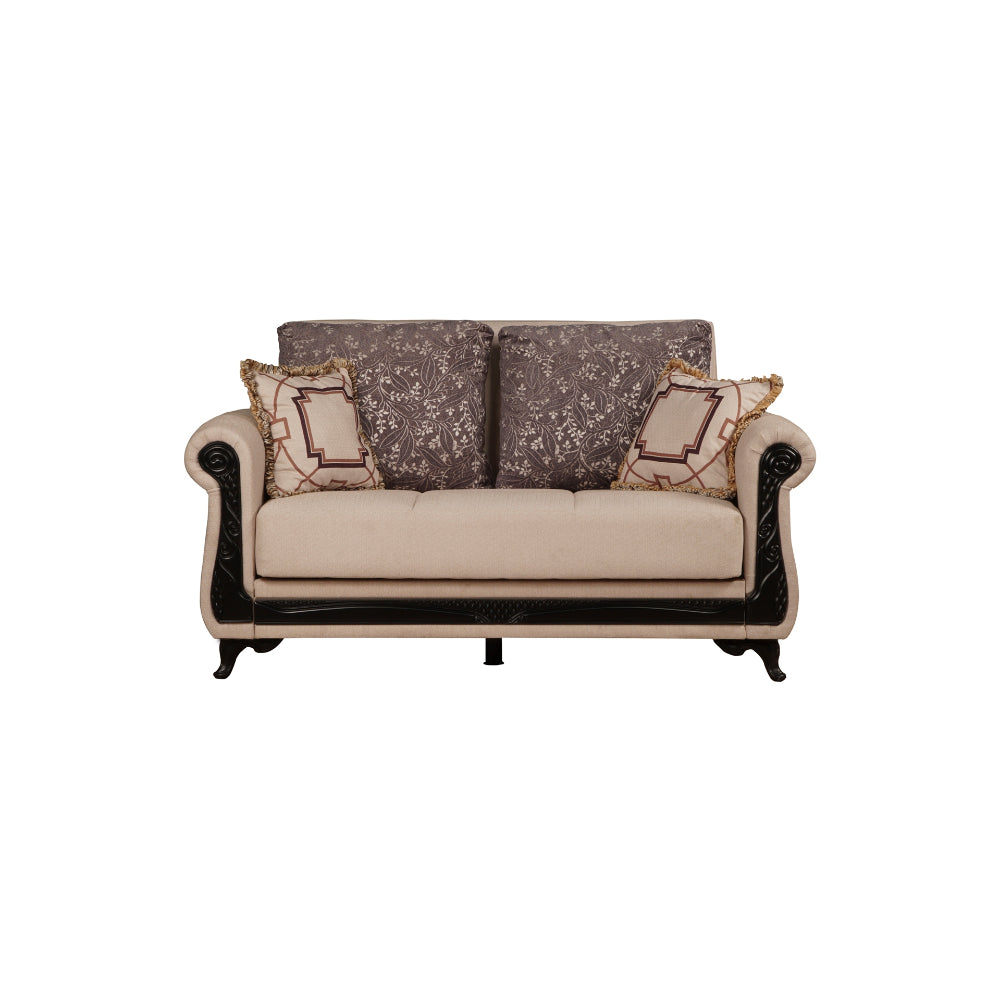 Breda Convertible Loveseat Beige