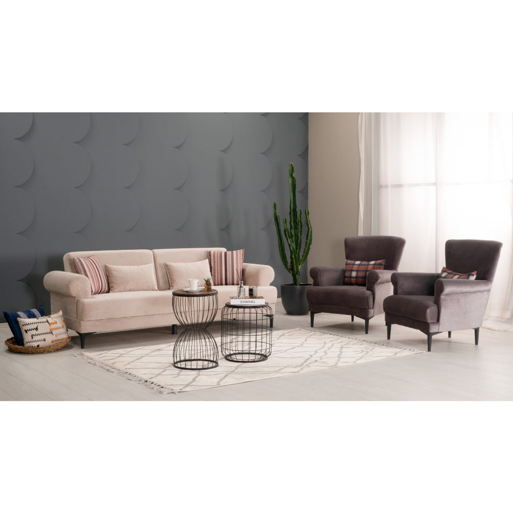 Bulut Convertible Livingroom (2 Sofa & 2 Chair) Cream
