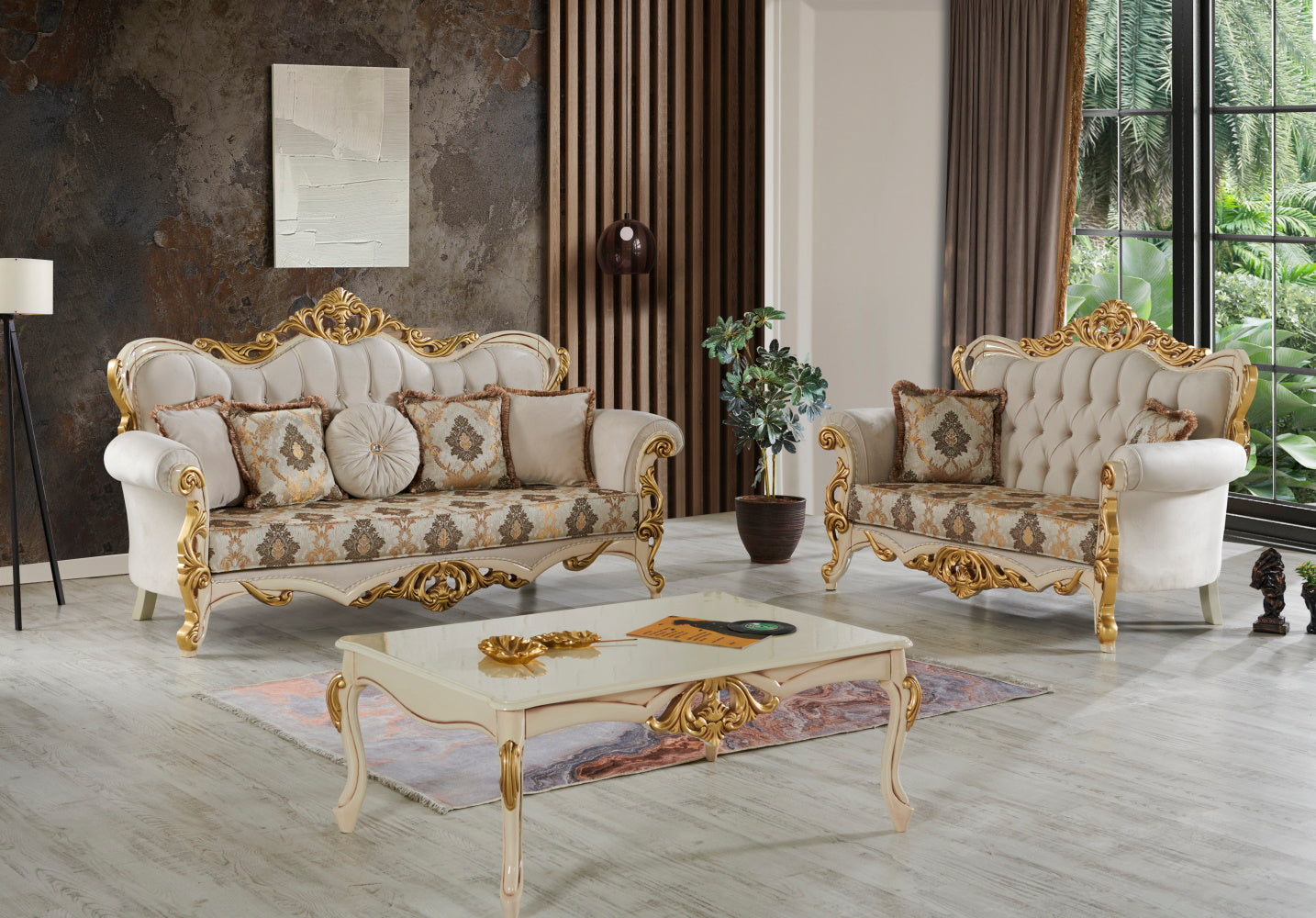 Buse Traditional Loveseat Cream