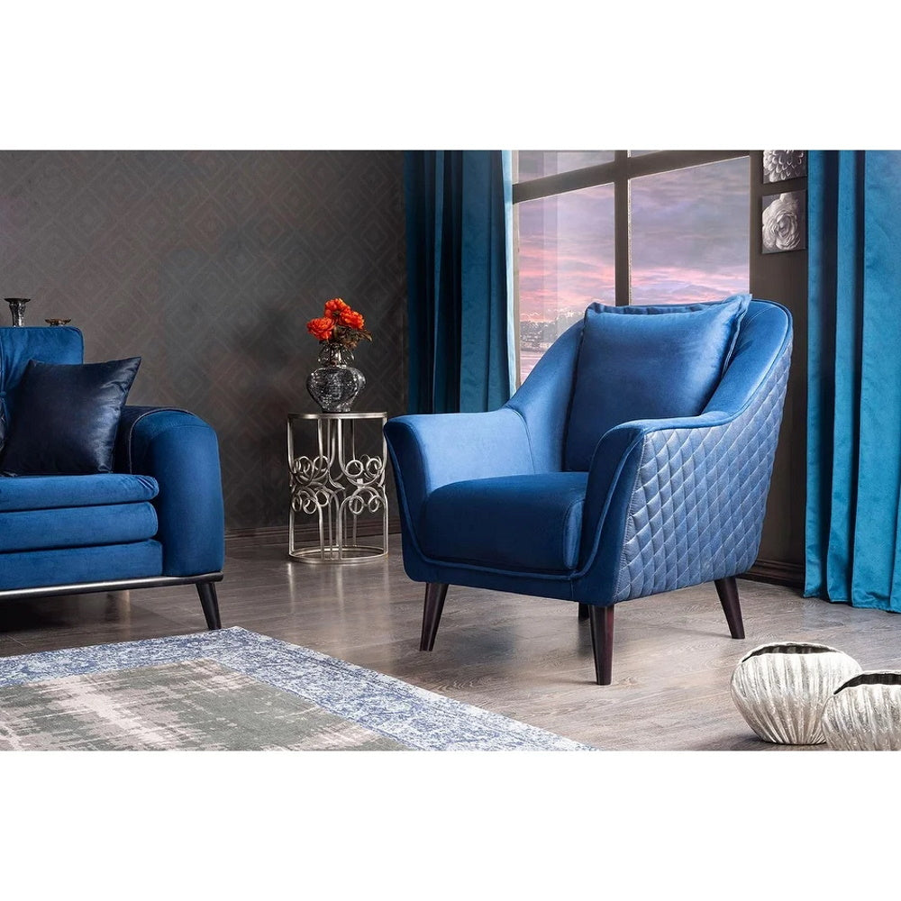 Casabel Convertible Livingroom (1 Sofa & 1 Chair) Navy