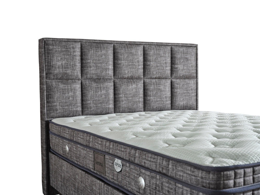 Cansas Storage Bed With Headboard Grey