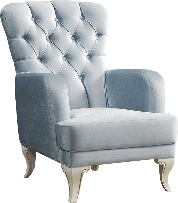 Carmen Convertible Livingroom (1 Sofa & 1 Loveseat & 1 Chair) Light Blue