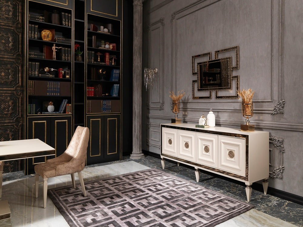 Carmen Diningroom (Table & 6 Dining Chair & Consol With Mirror)