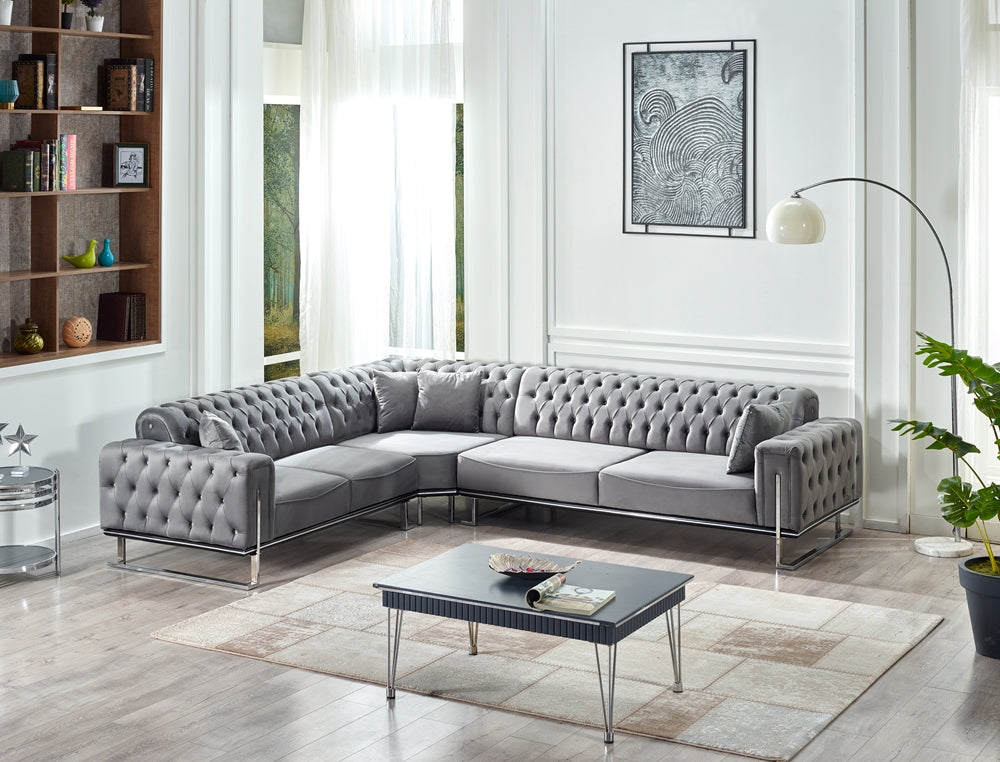 Rolex Convertible Sectional Grey