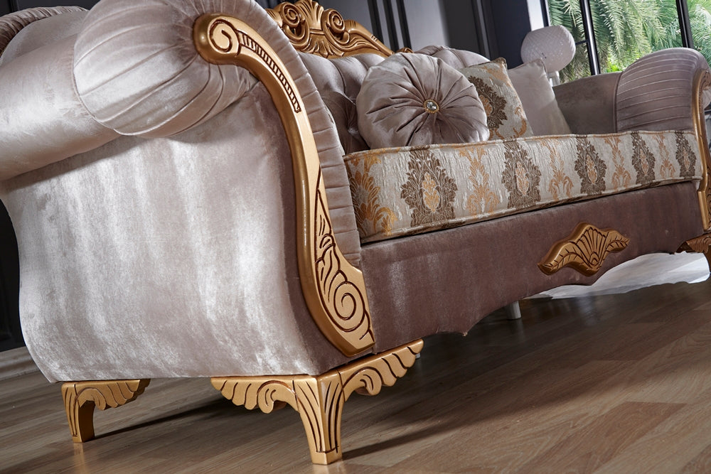 Sultan Traditional Livingroom (2 Sofa & 2 Chair) Cream