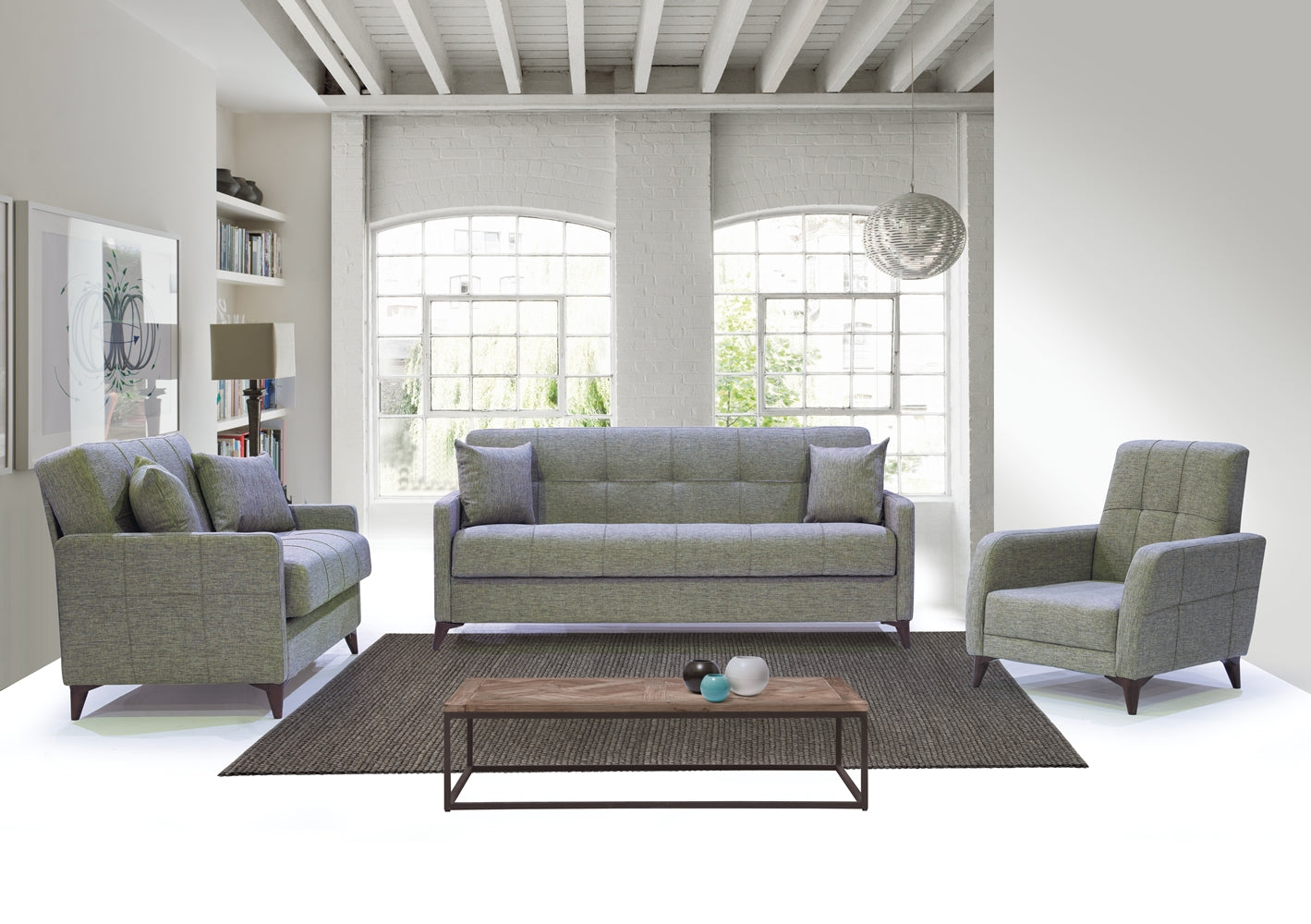 Eylul Convertible Livingroom Sofa Beige