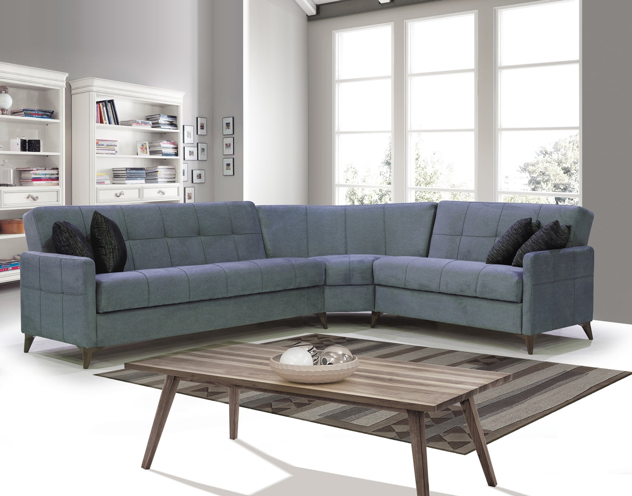 Eylul Sectional 3+C+2 Light Grey